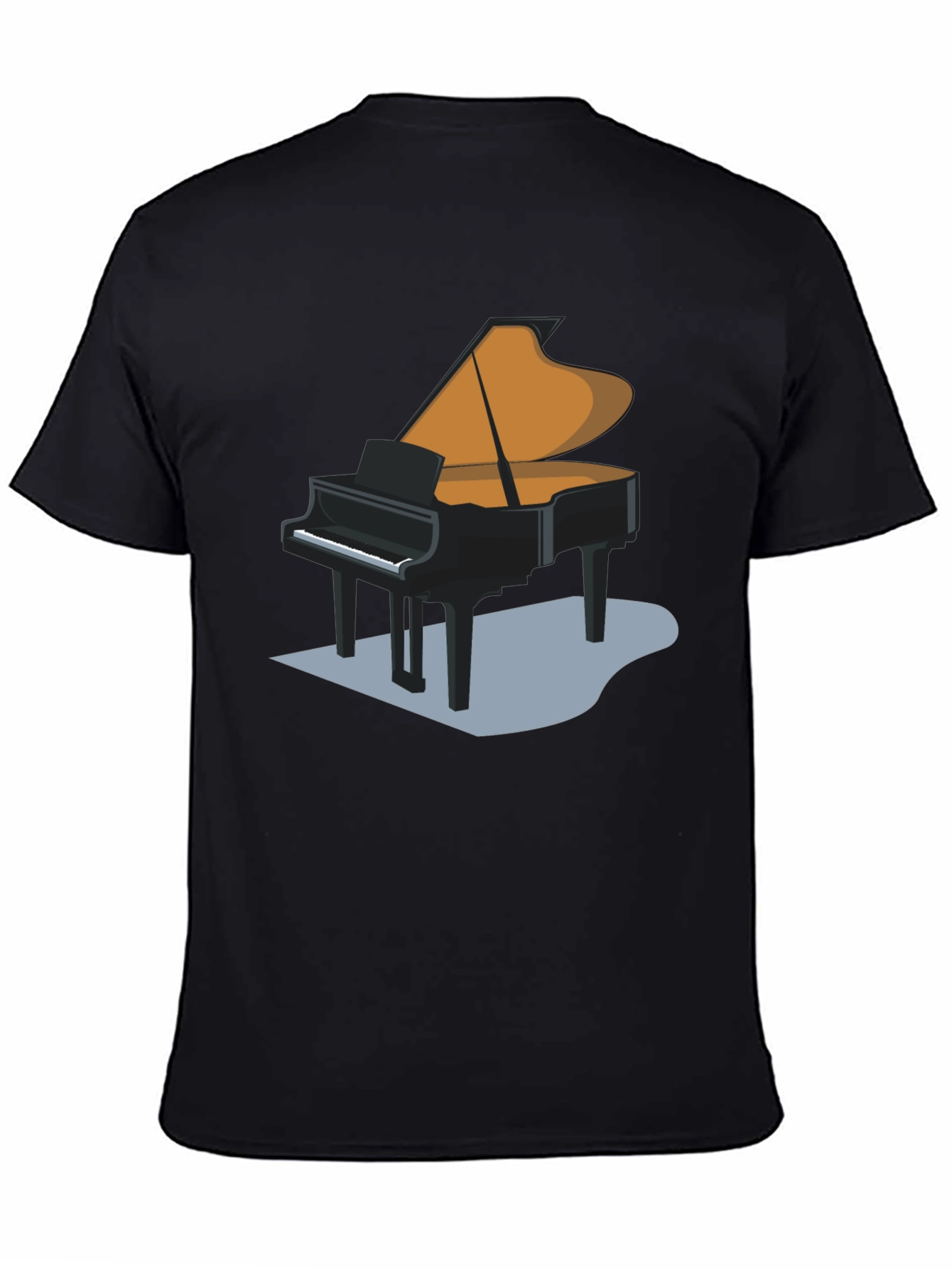 Grand Piano Graphic T-Shirt - Black