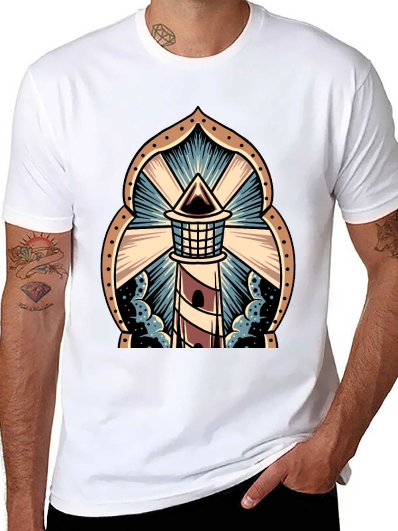 Lighthouse Graphic Tee - Striking Design