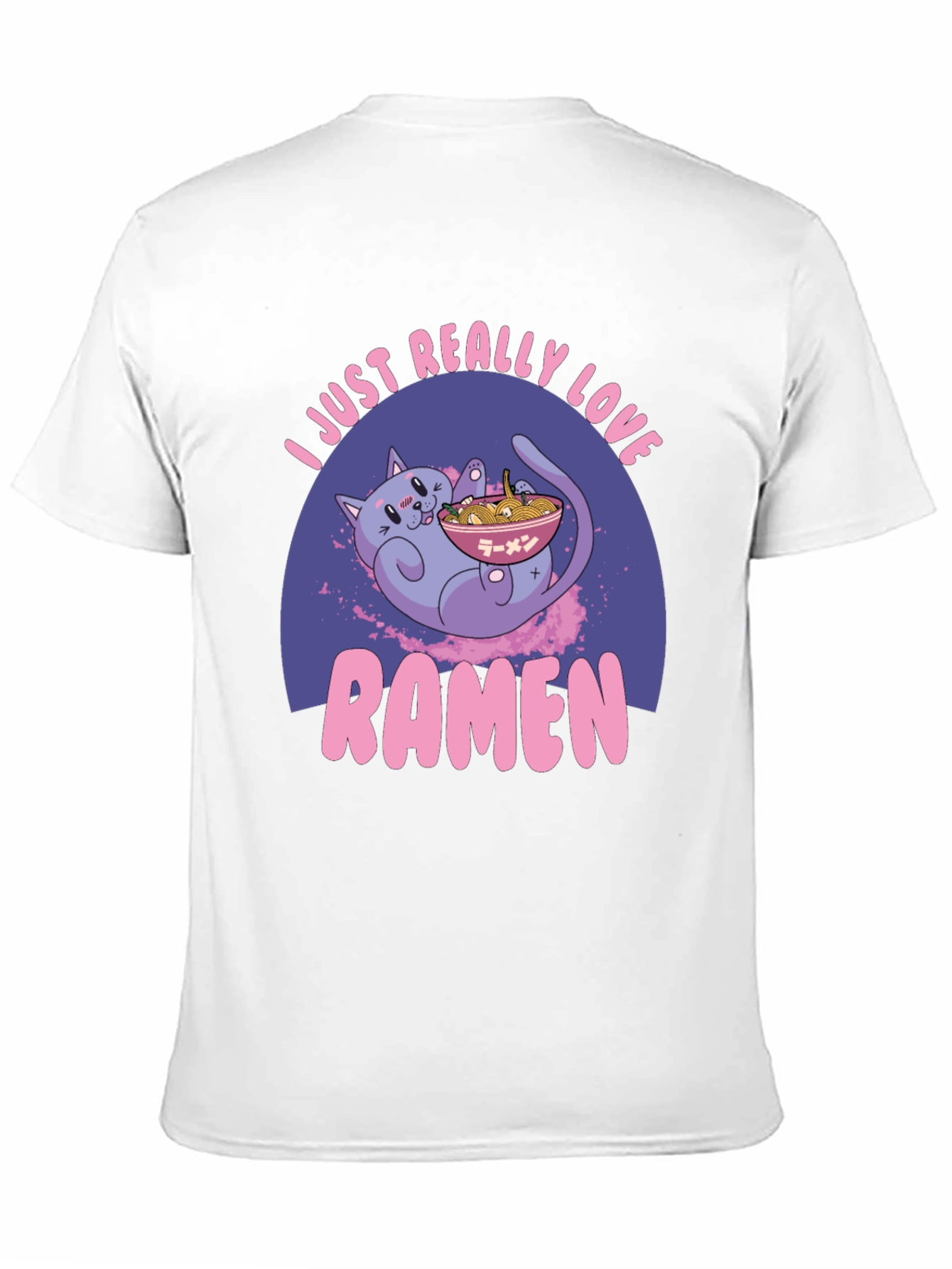 I Love Ramen Graphic Tee - Cat Design