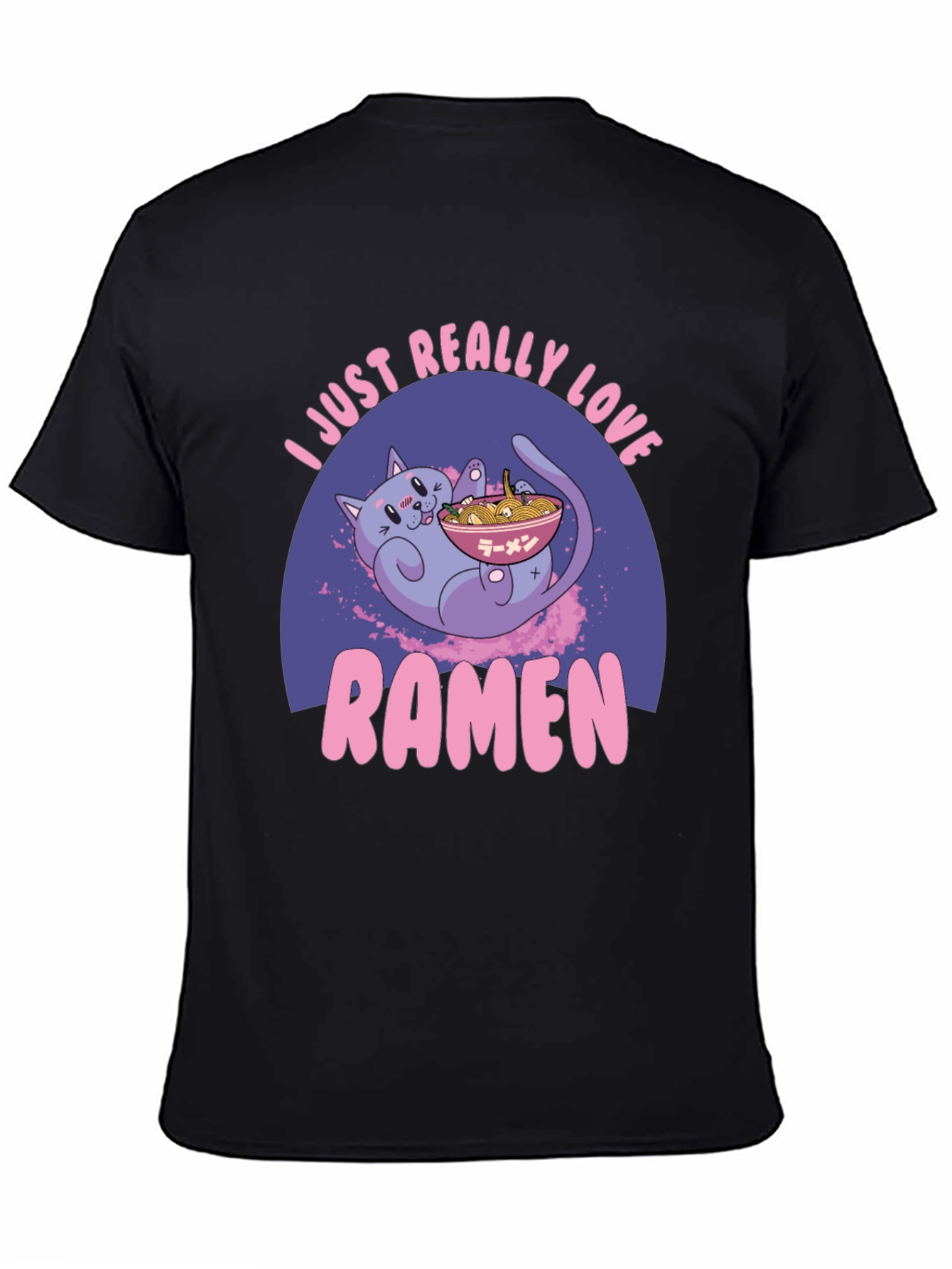 I Love Ramen Graphic Tee - Cat Design