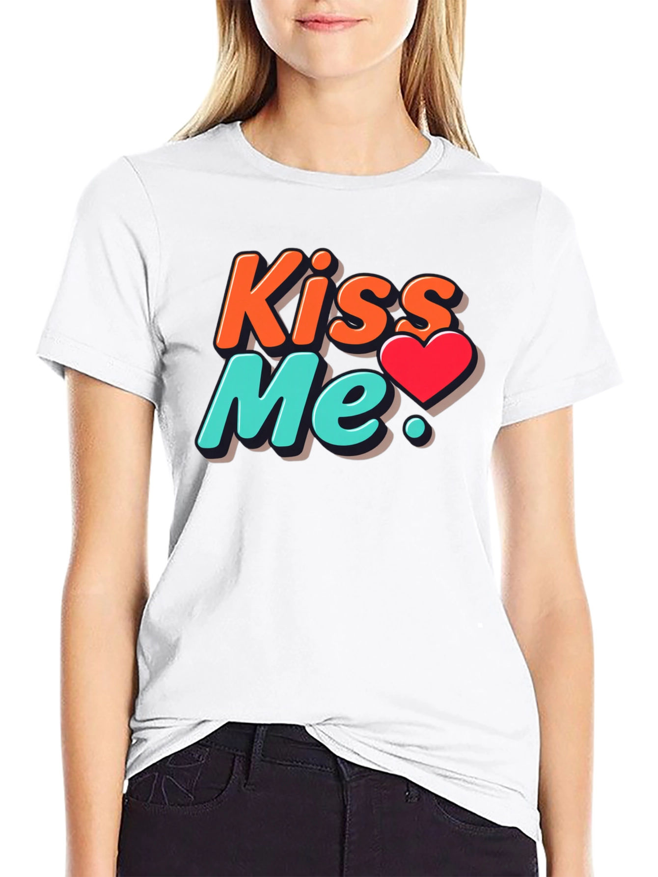 Kiss Me Graphic Tee - Trendy Valentines Day Shirt