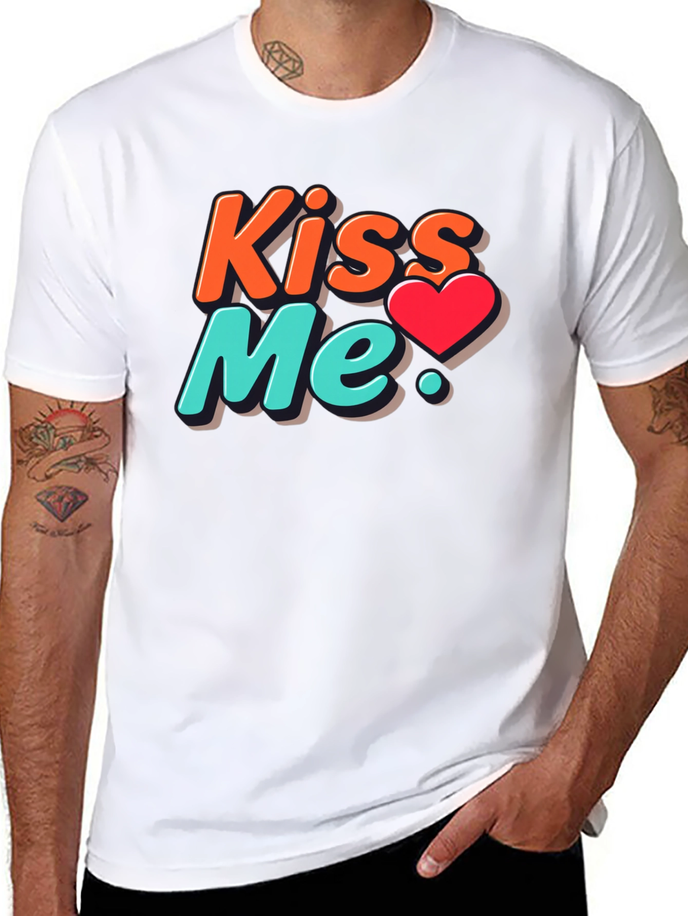 Kiss Me Graphic Tee - Trendy Valentines Day Shirt