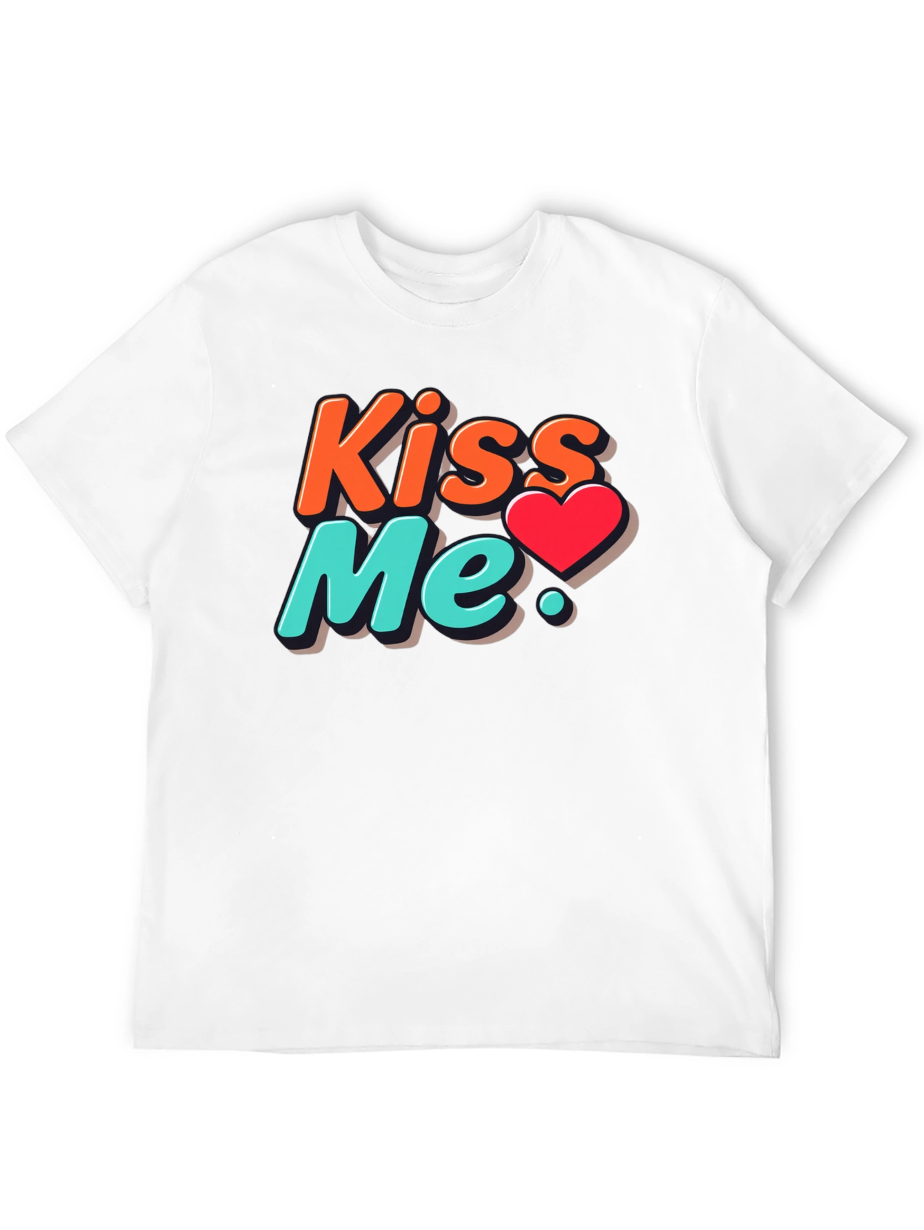 Kiss Me Graphic Tee - Trendy Valentines Day Shirt