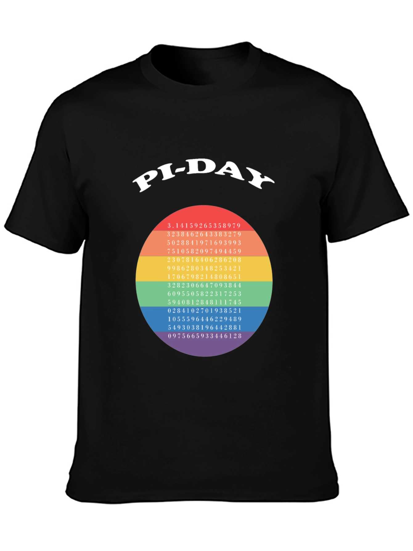 Pi-Day T-Shirt - Math Geek Rainbow Pi Number Tee