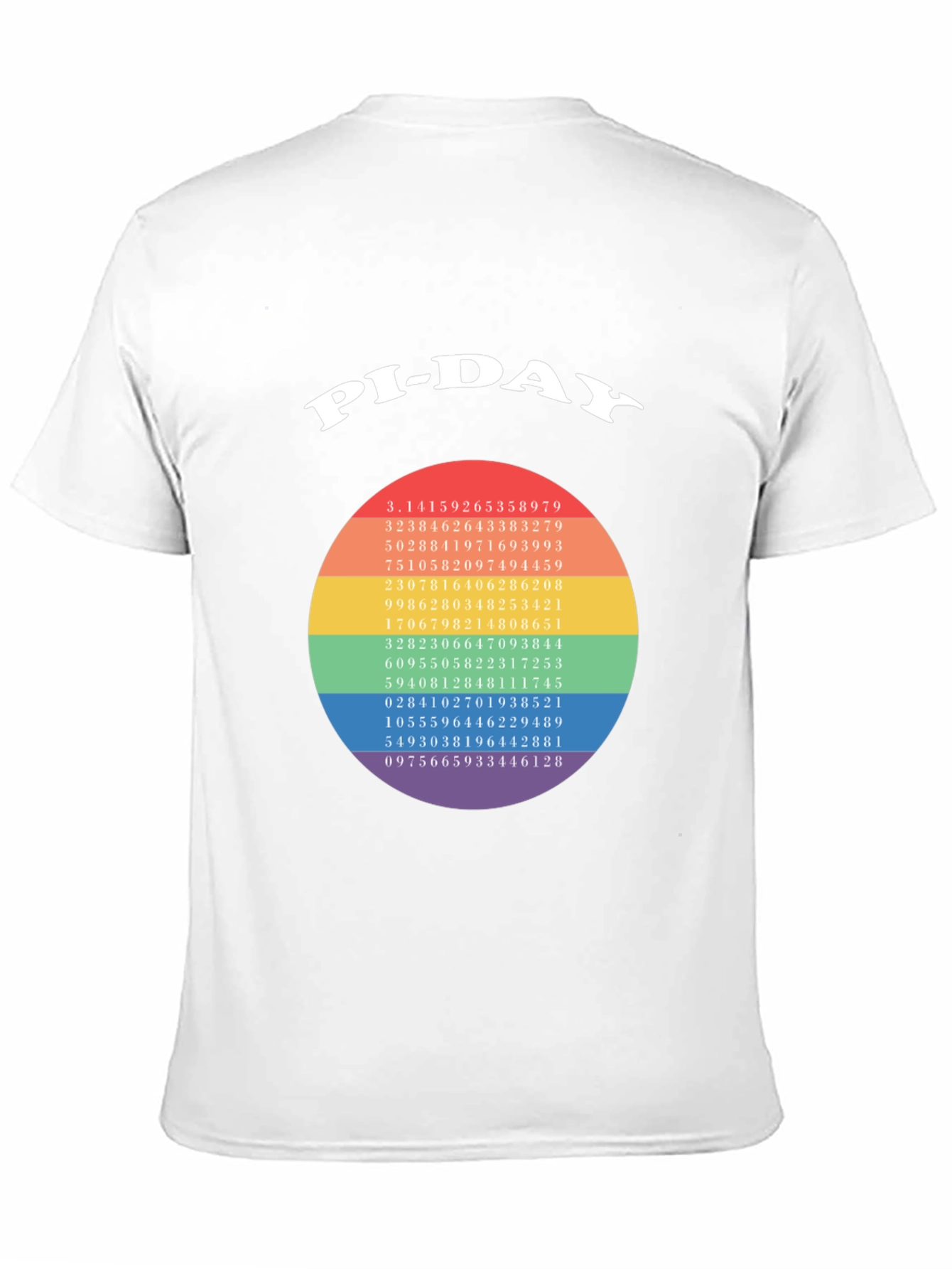 Pi-Day T-Shirt - Math Geek Rainbow Pi Number Tee