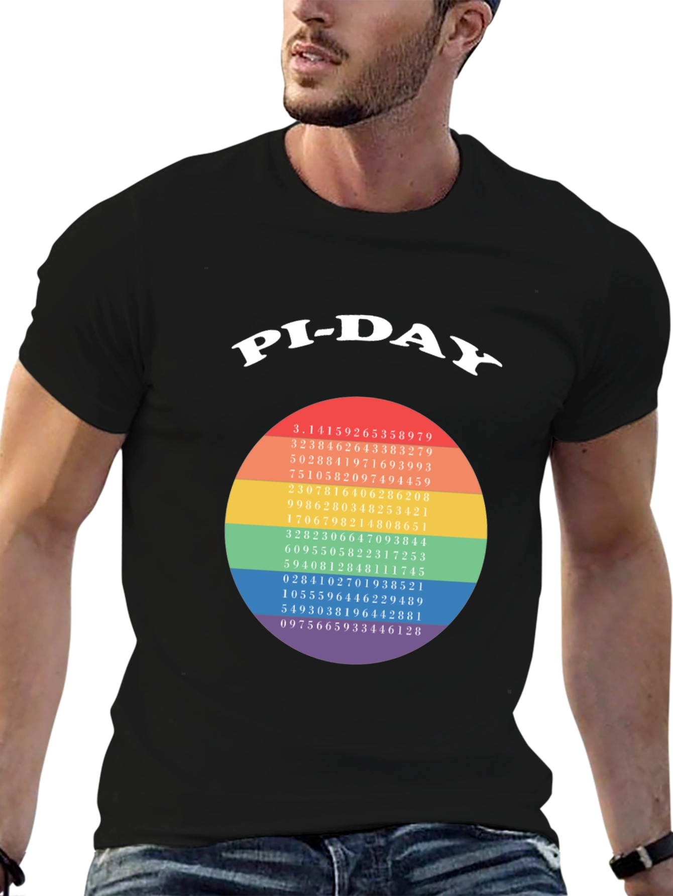 Pi-Day T-Shirt - Math Geek Rainbow Pi Number Tee