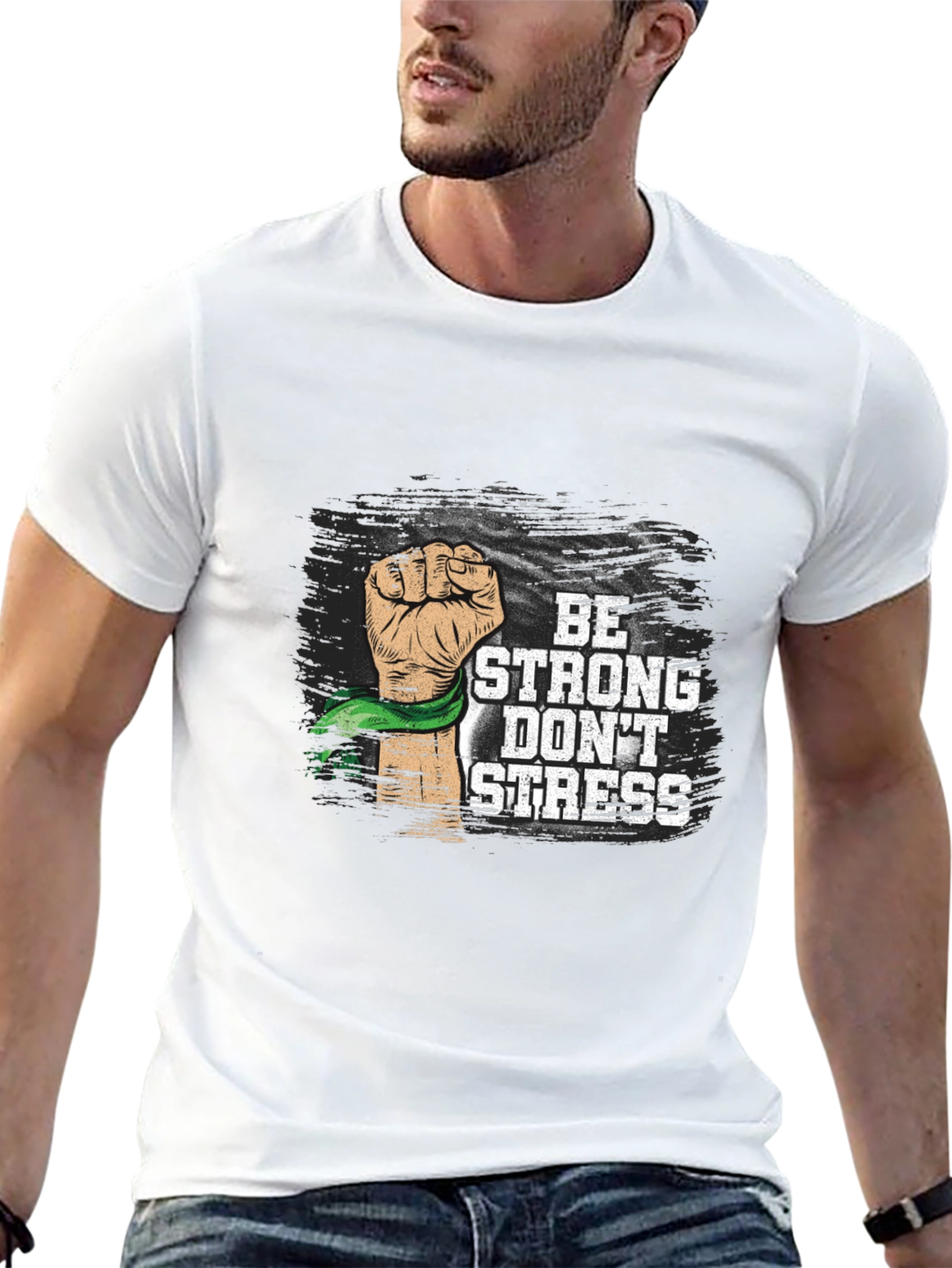 Be Strong Dont Stress Graphic Tee