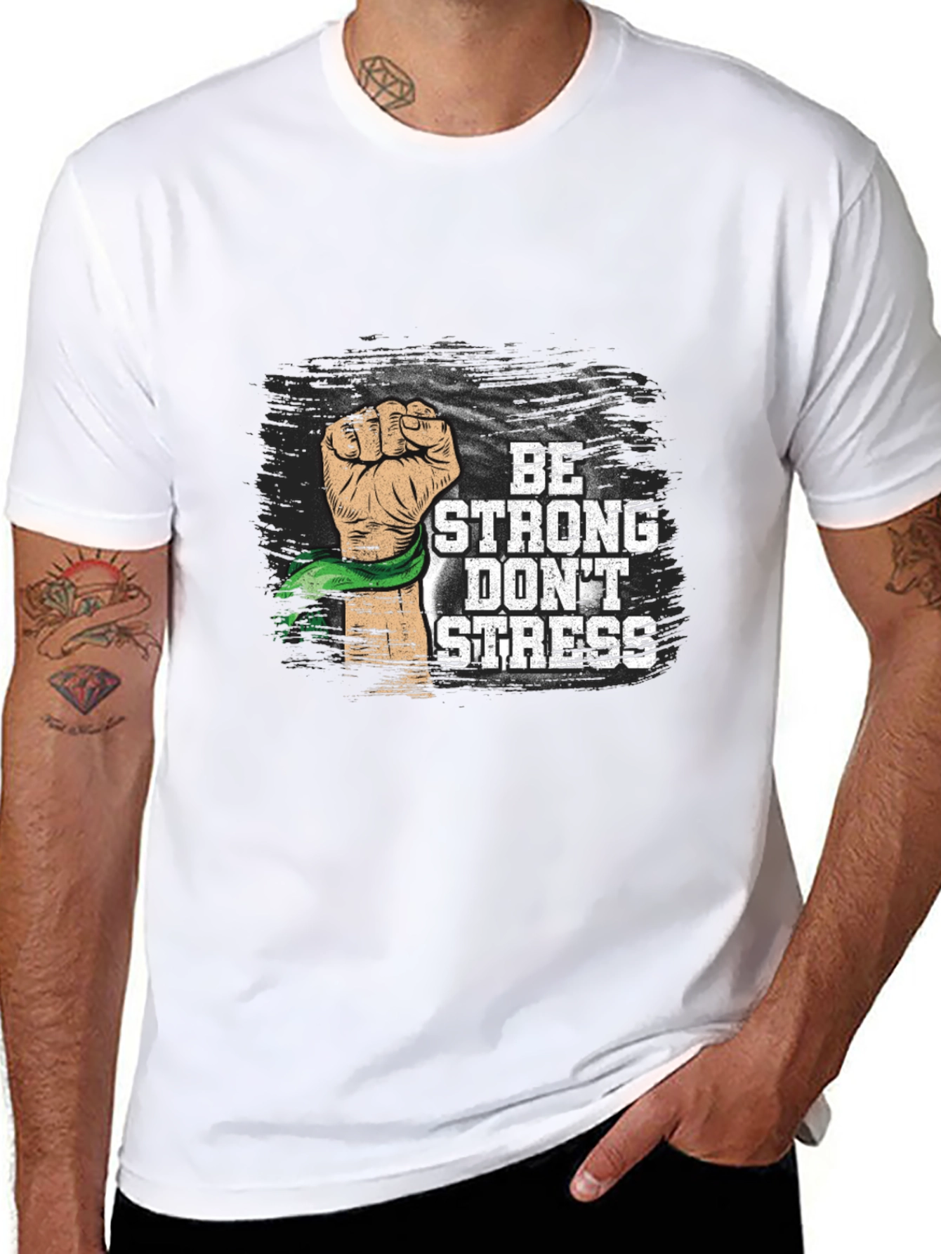 Be Strong Dont Stress Graphic Tee