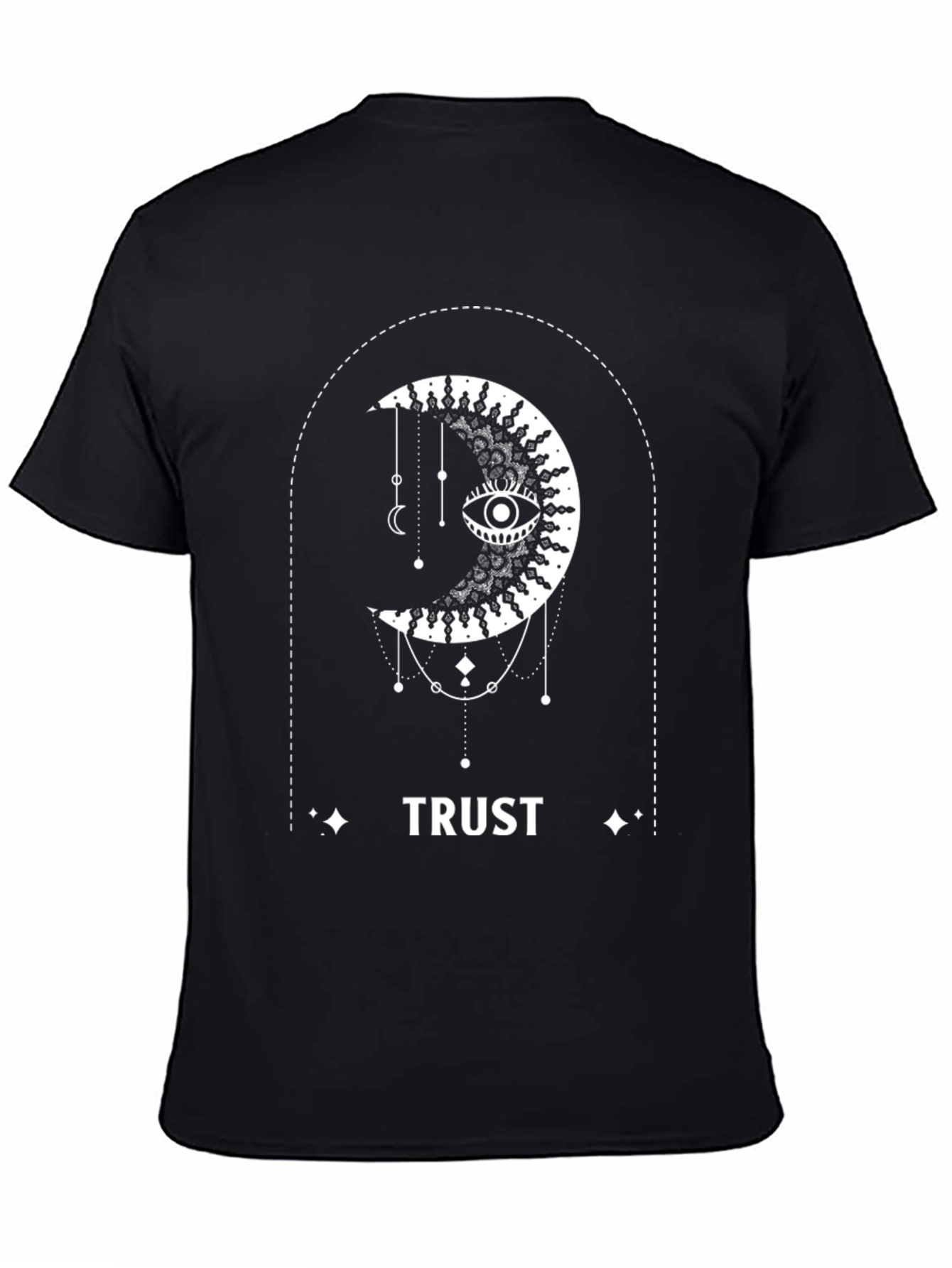 Trust Moon Graphic Tee - Mystical Black T-Shirt