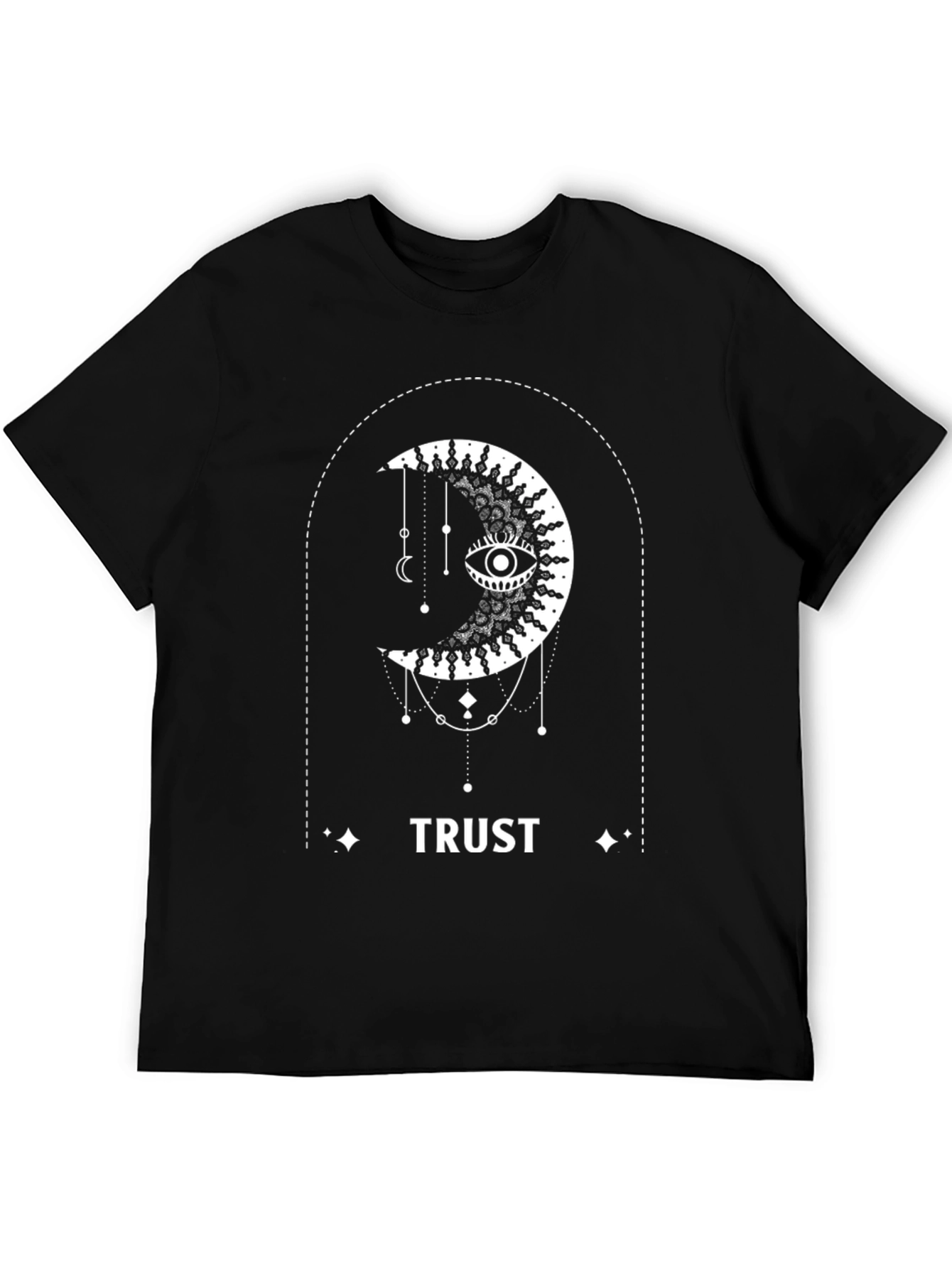 Trust Moon Graphic Tee - Mystical Black T-Shirt
