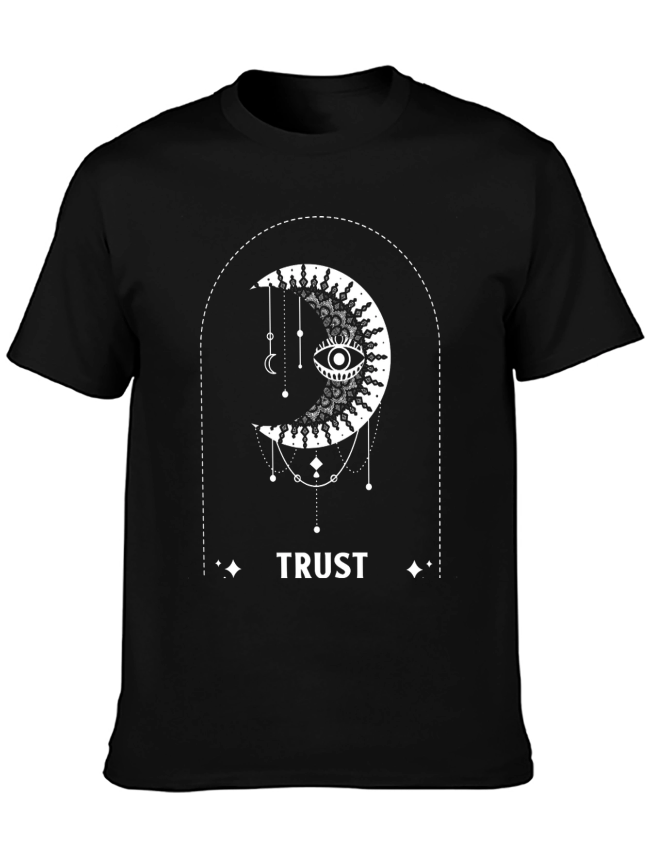 Trust Moon Graphic Tee - Mystical Black T-Shirt