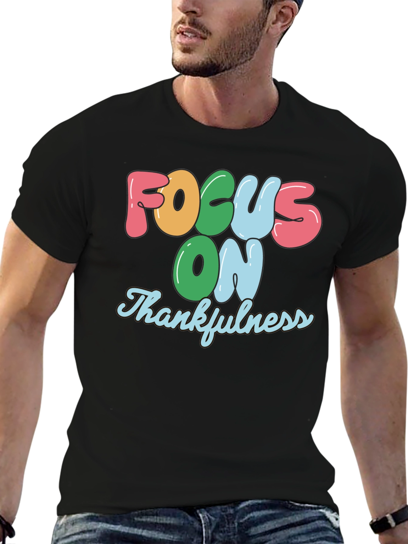 Focus On Thankfulness Graphic T-Shirt