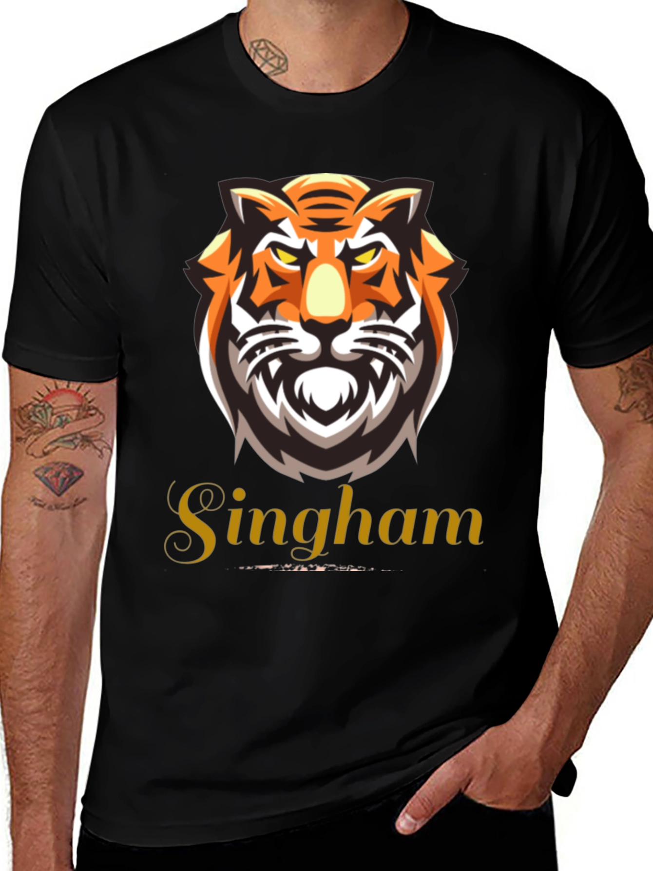 Singham Tiger Graphic Tee - Bold & Fierce