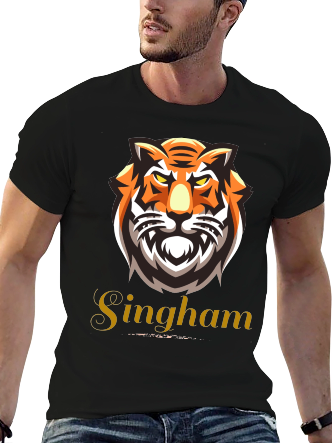 Singham Tiger Graphic Tee - Bold & Fierce