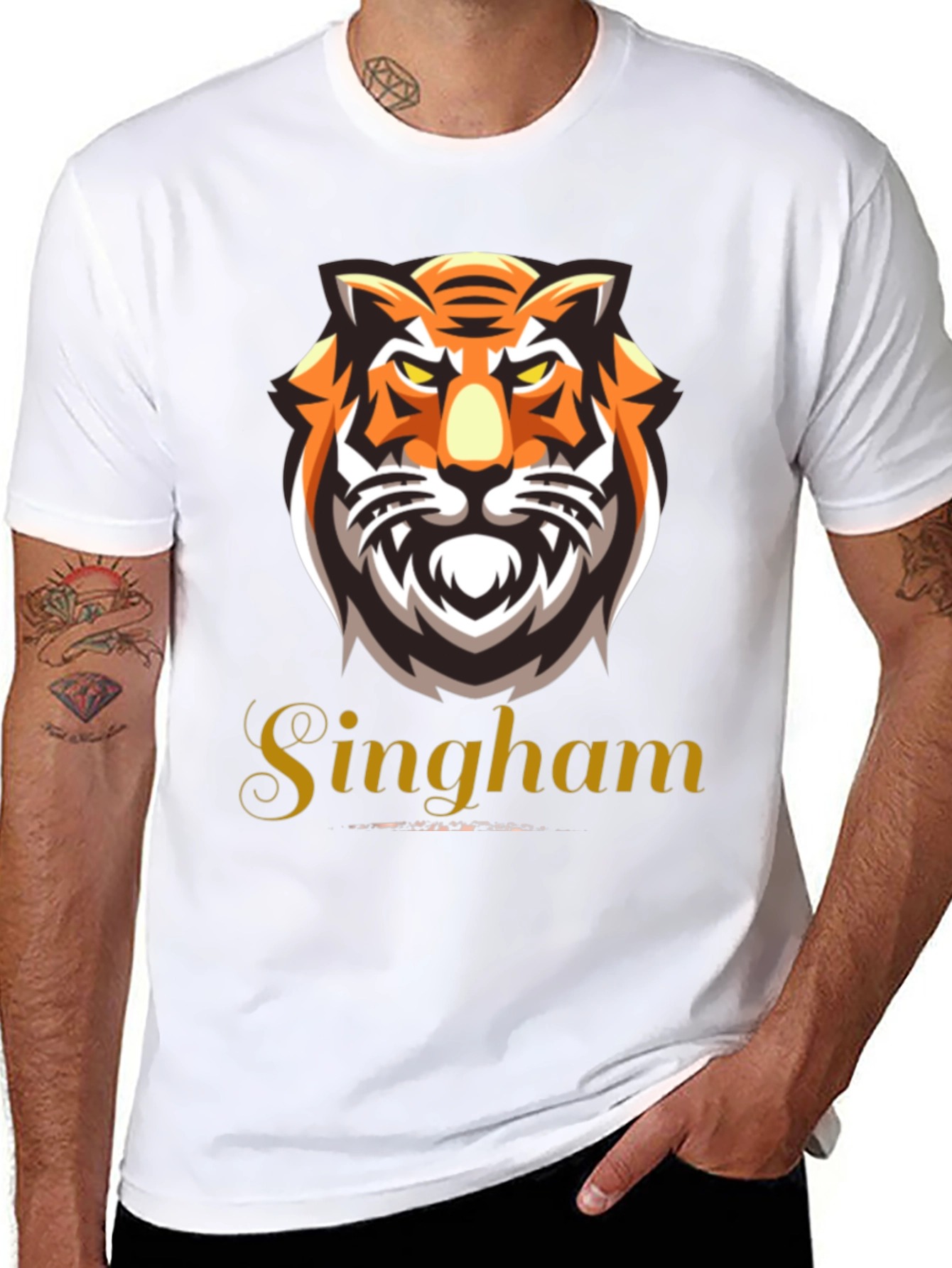 Singham Tiger Graphic Tee - Bold & Fierce