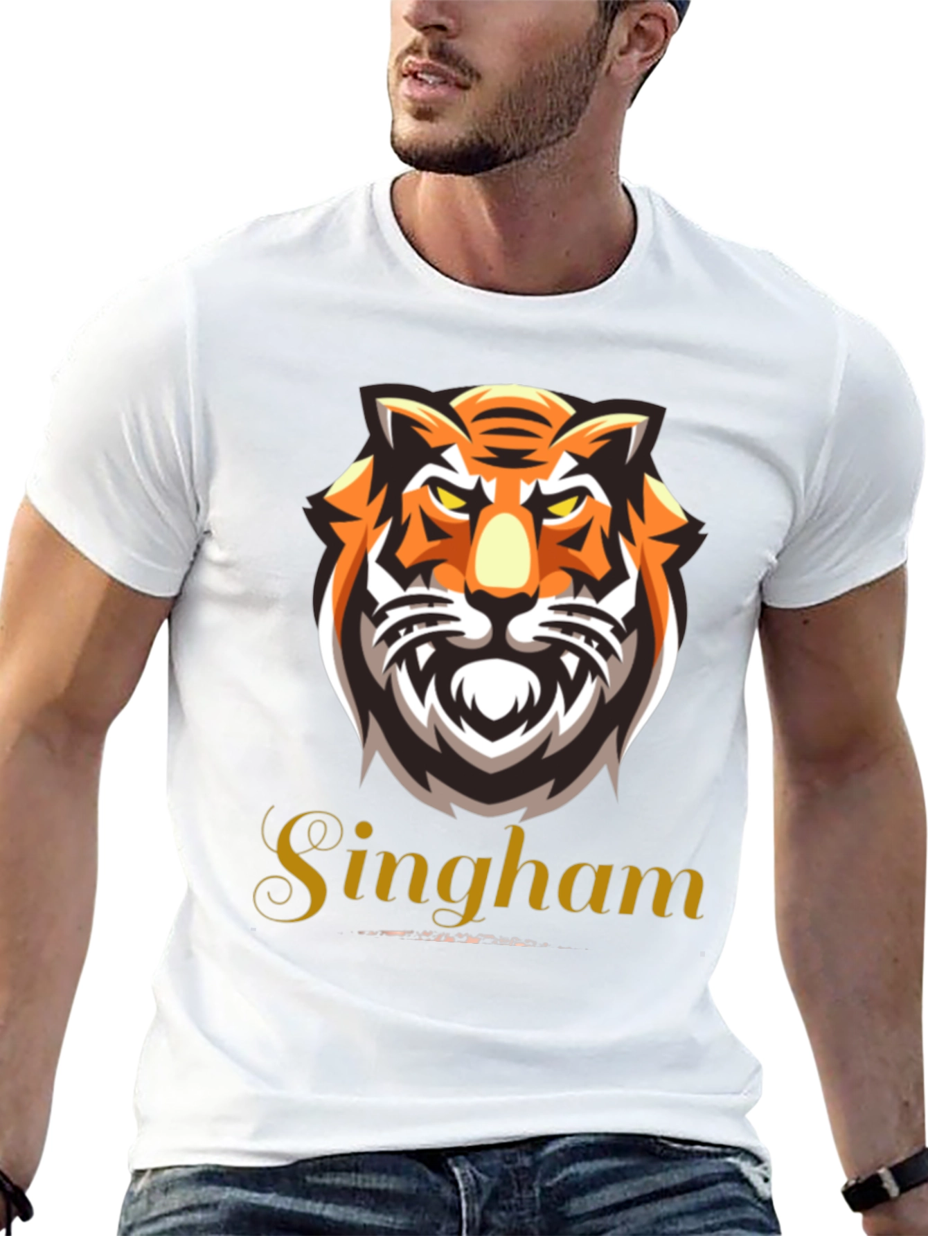 Singham Tiger Graphic Tee - Bold & Fierce