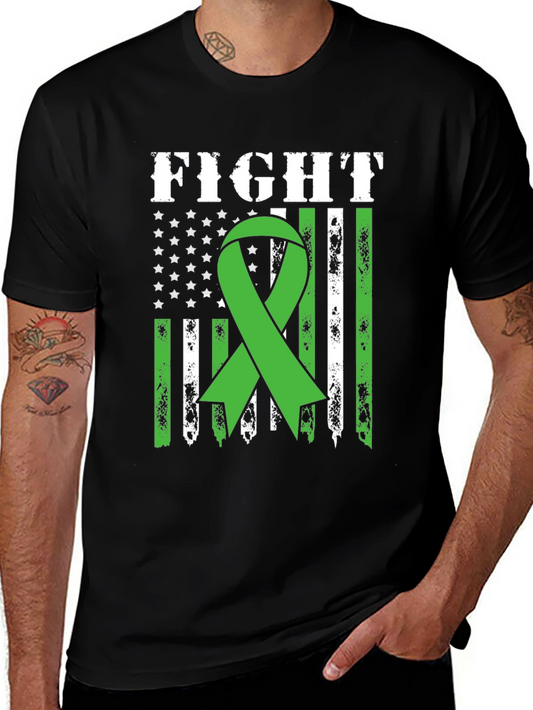 Fight Green Ribbon T-Shirt for Support & Awareness