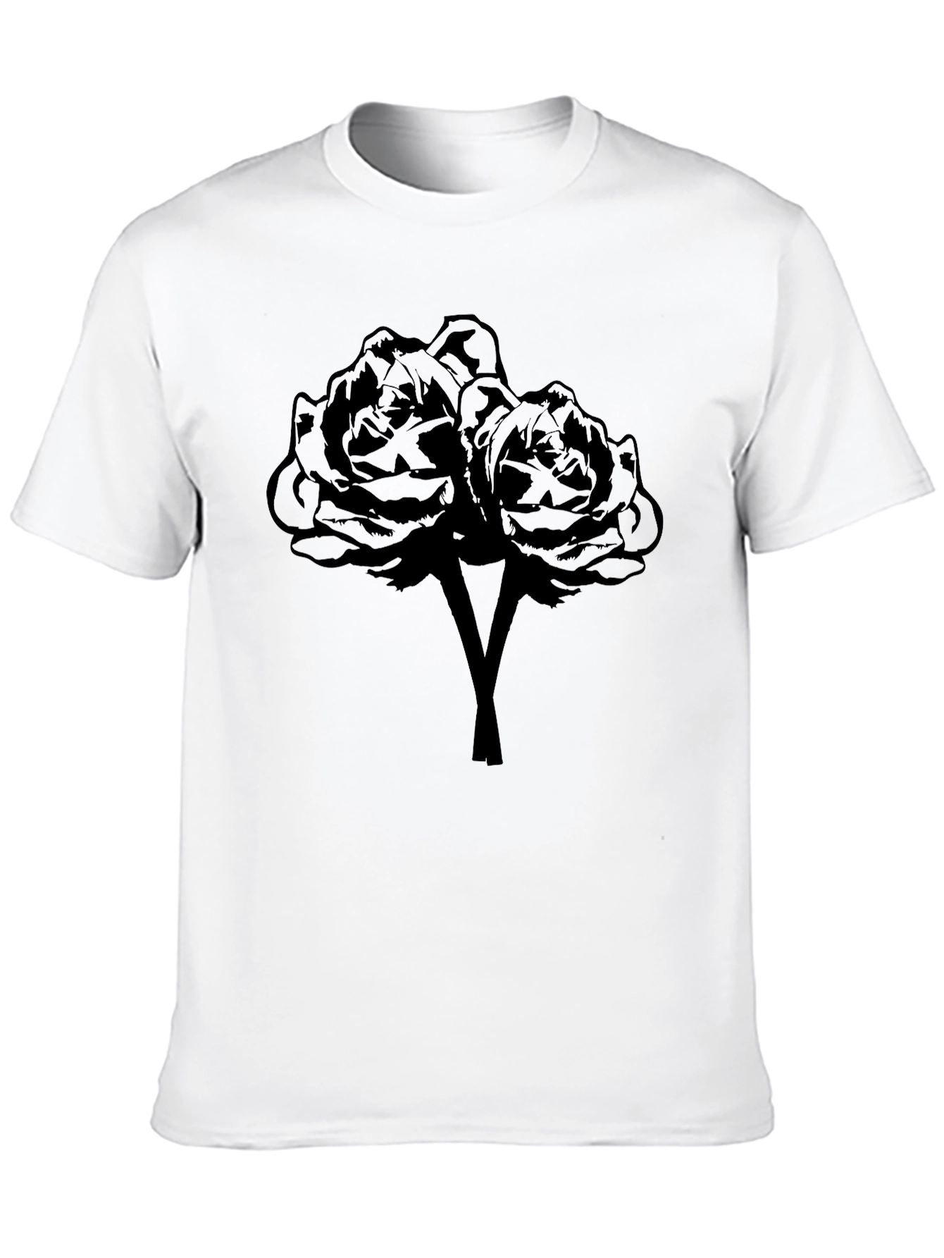 Black Rose Graphic T-Shirt | Dark Floral Design