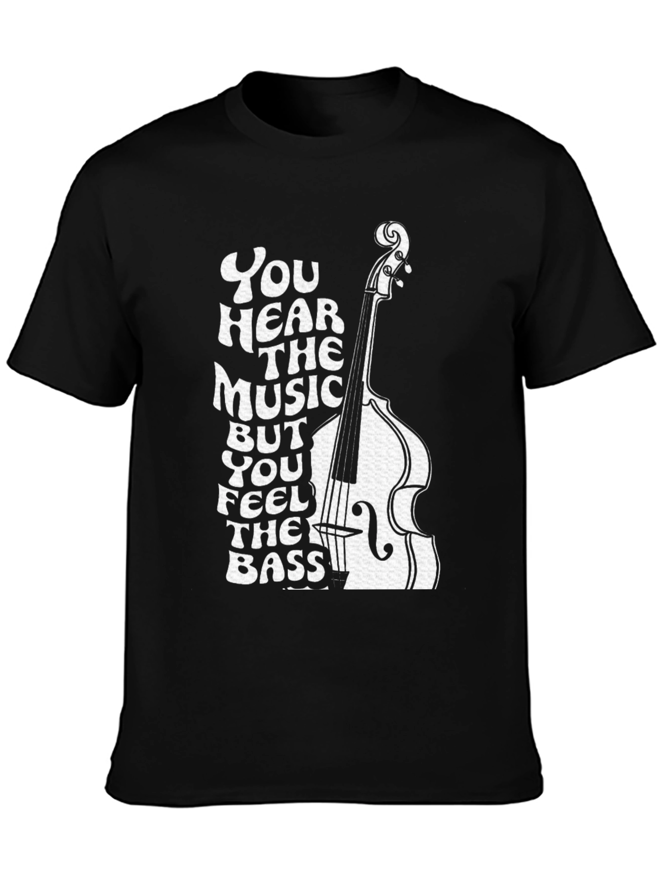 Music Lovers Bass Guitar Graphic Tee