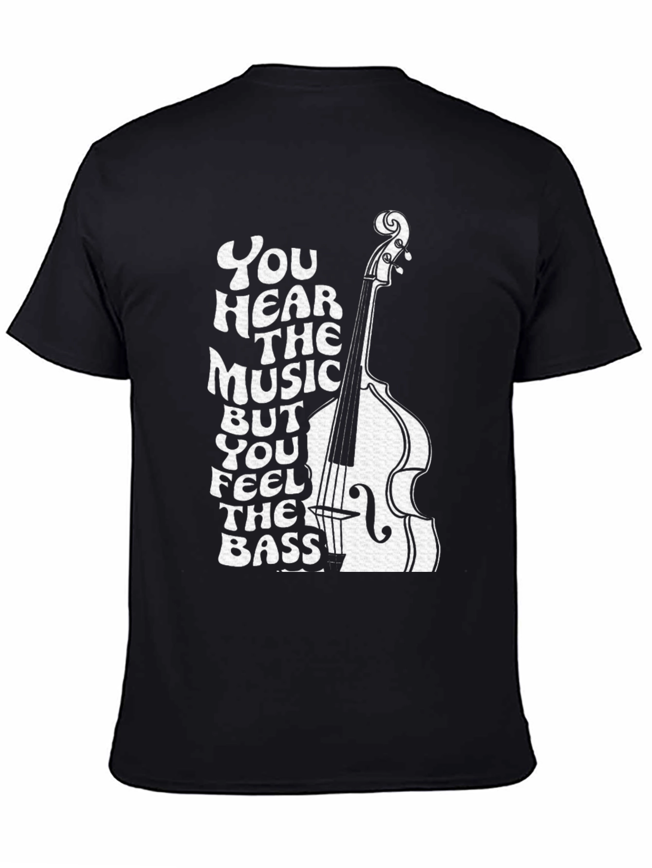 Music Lovers Bass Guitar Graphic Tee