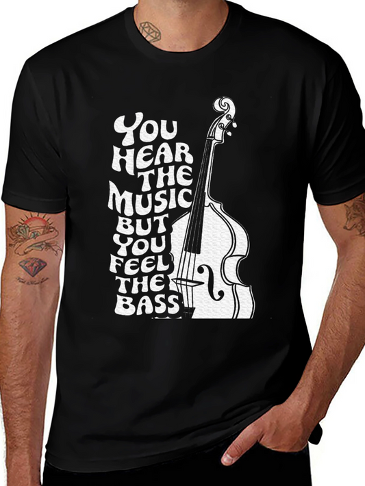 Music Lovers Bass Guitar Graphic Tee