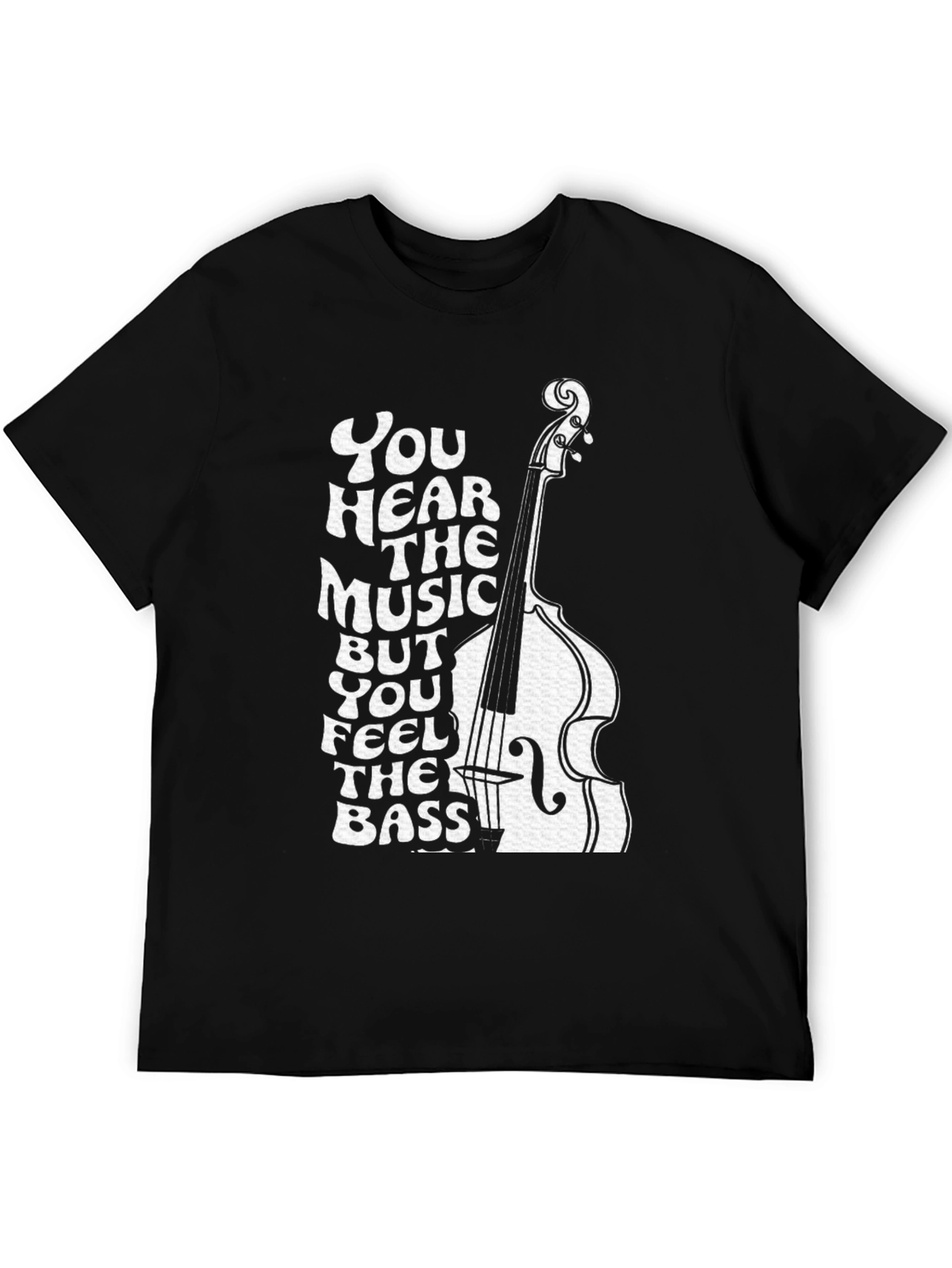 Music Lovers Bass Guitar Graphic Tee