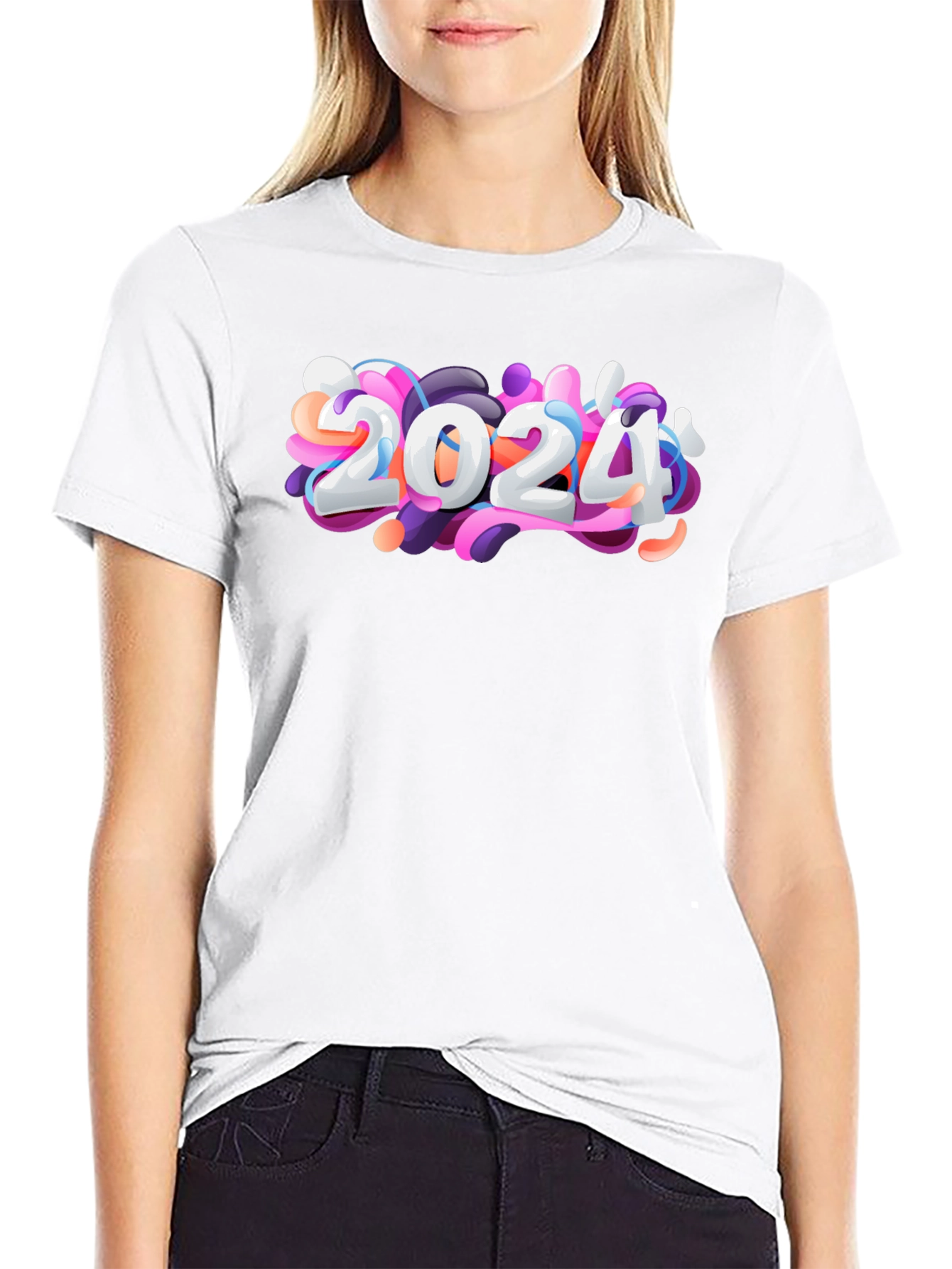 2024 Graphic T-Shirt - Stylish Black Tee