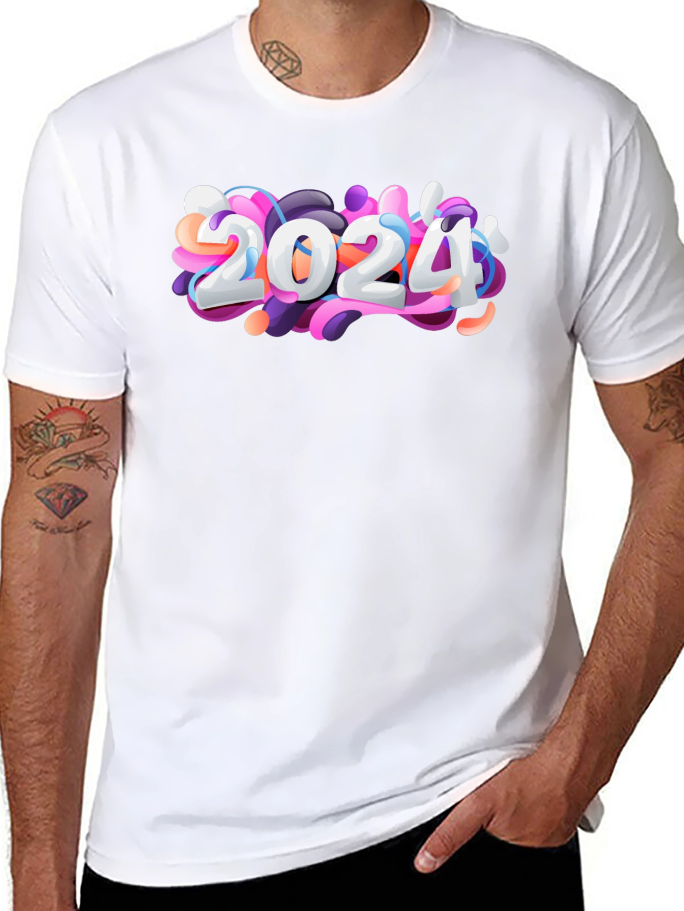 2024 Graphic T-Shirt - Stylish Black Tee