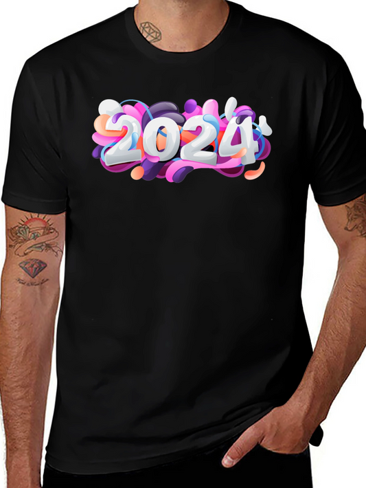 2024 Graphic T-Shirt - Stylish Black Tee