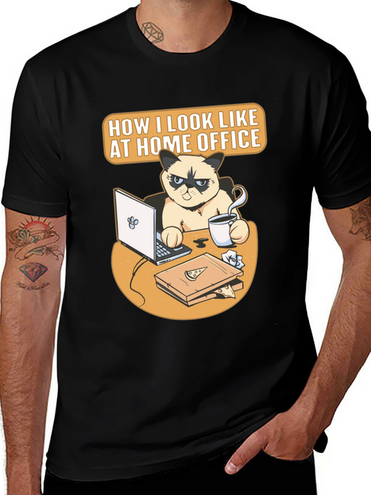 Grumpy Cat Home Office T-Shirt - Funny Work From Home Tee