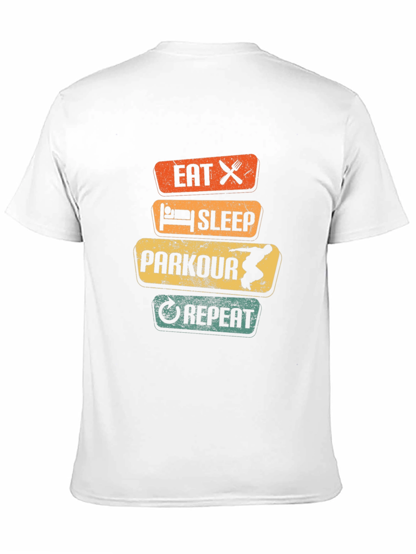 Eat Sleep Parkour Repeat Black Graphic Tee