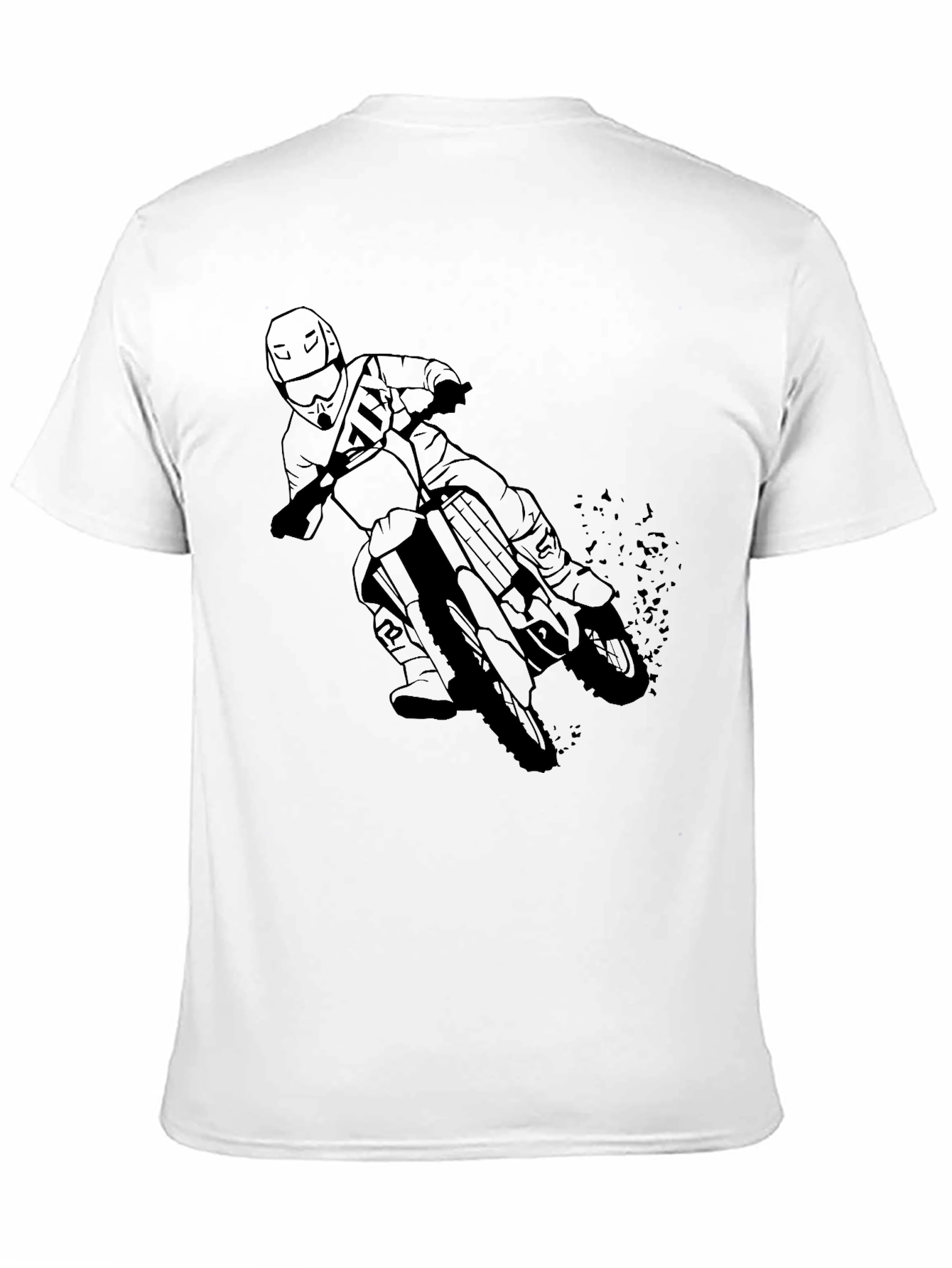 Motocross Rider Graphic T-Shirt - Black