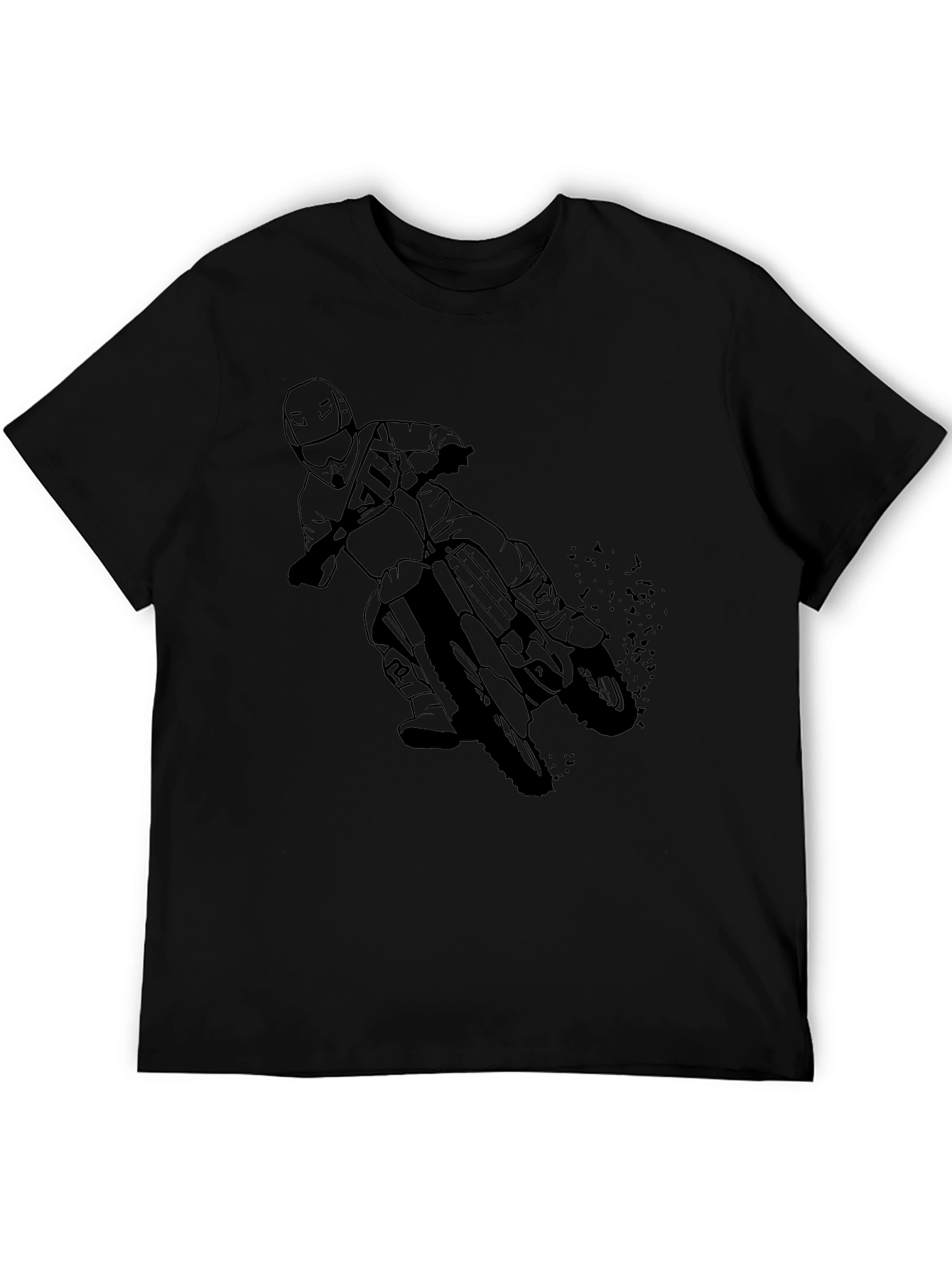 Motocross Rider Graphic T-Shirt - Black
