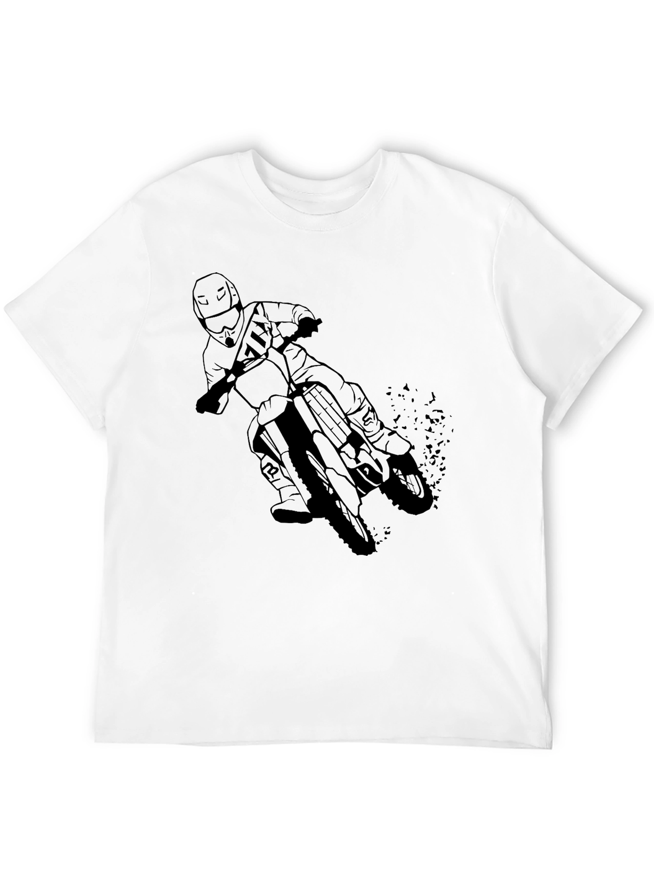 Motocross Rider Graphic T-Shirt - Black