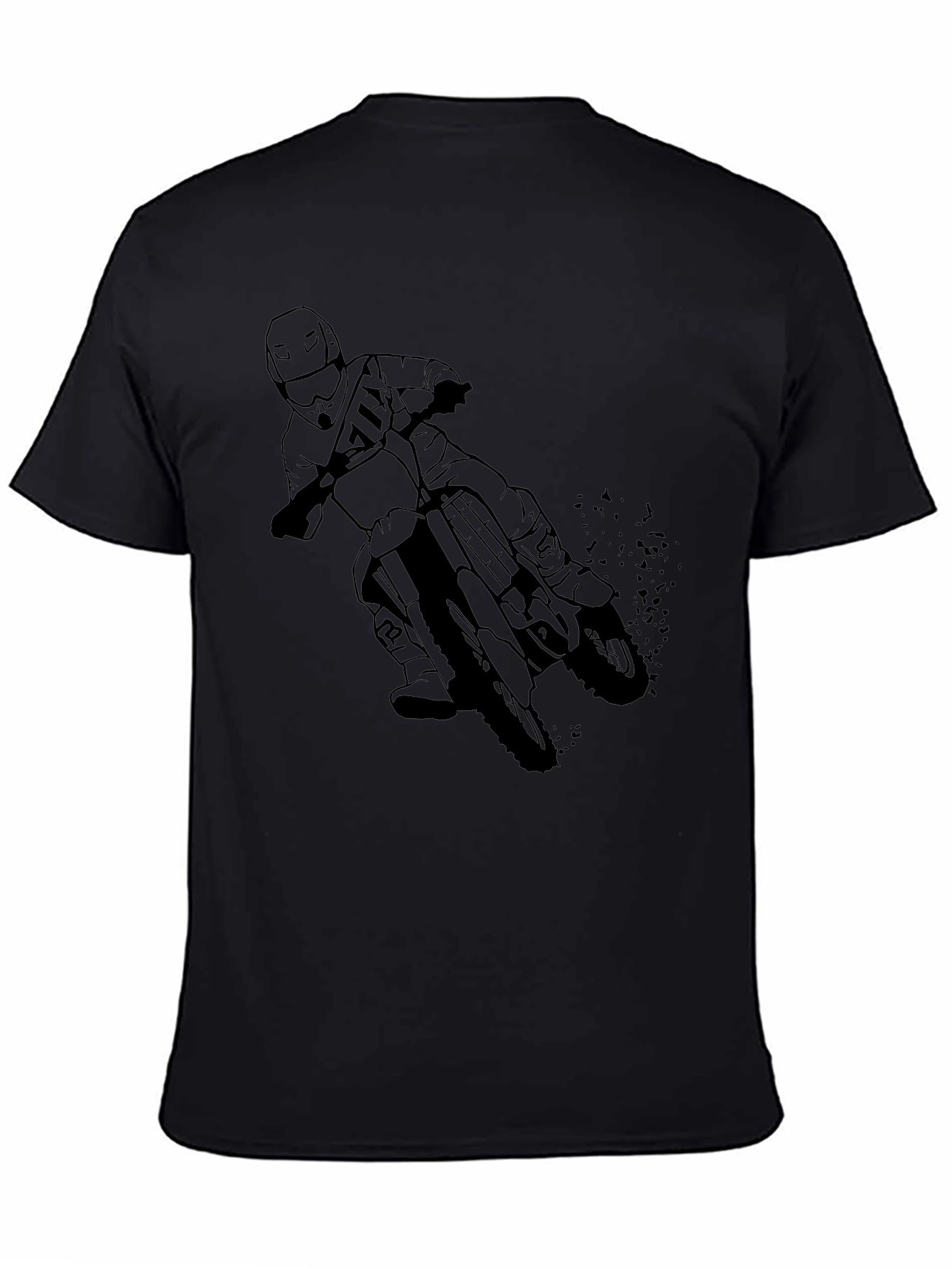 Motocross Rider Graphic T-Shirt - Black