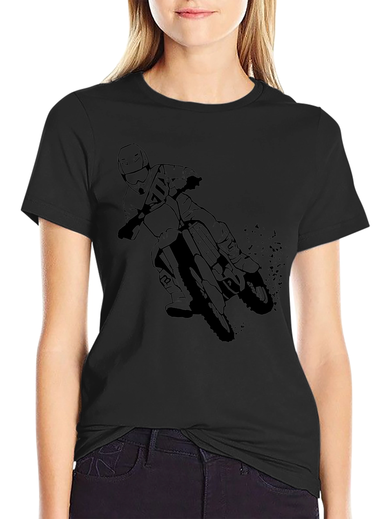 Motocross Rider Graphic T-Shirt - Black