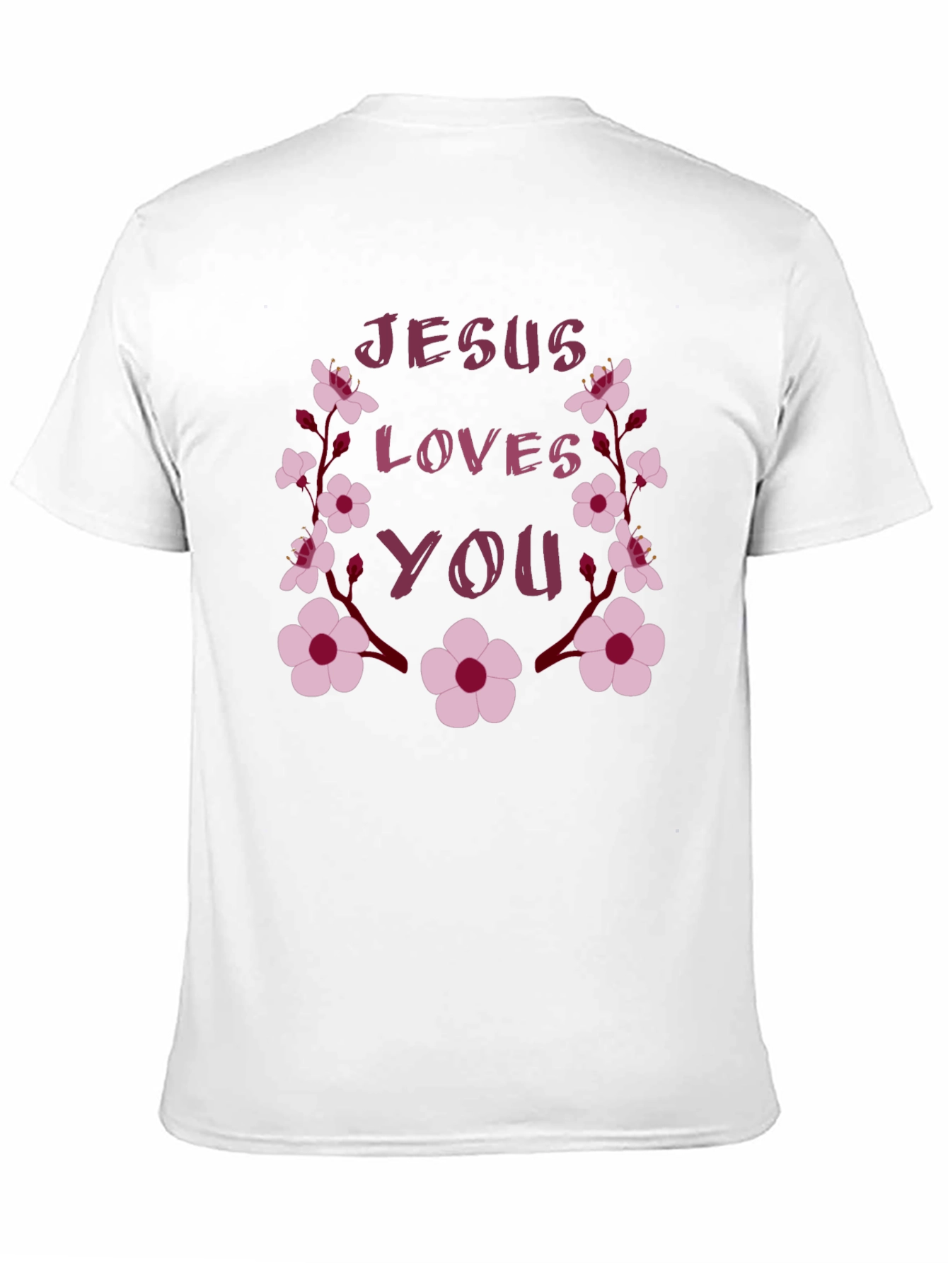 Jesus Loves You Floral Graphic T-Shirt