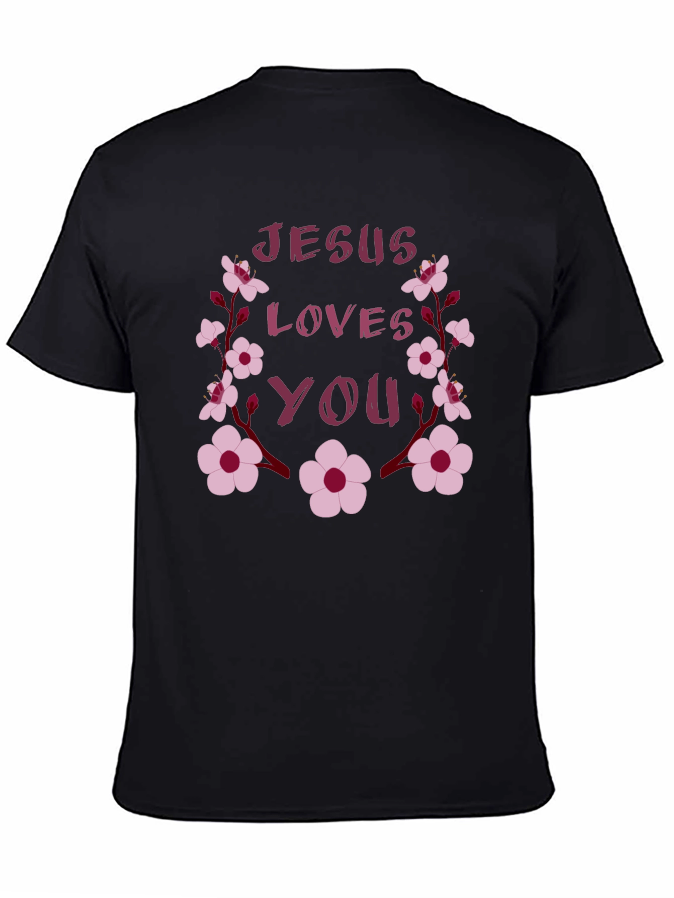 Jesus Loves You Floral Graphic T-Shirt