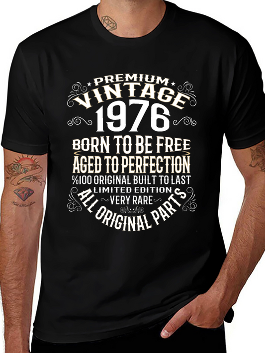 Vintage 1976 Aged to Perfection Birthday T-Shirt