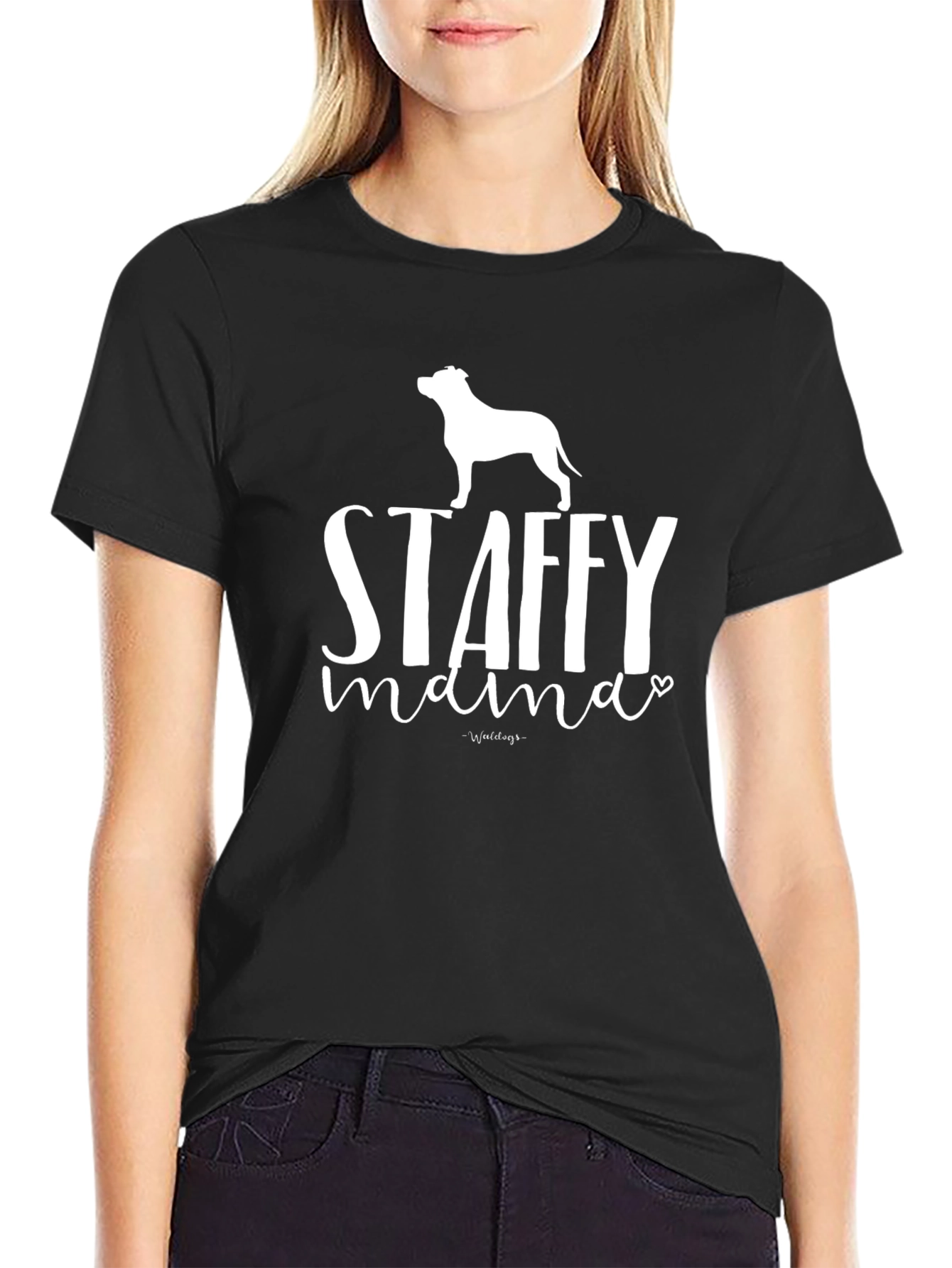 Staffy Mama Graphic T-Shirt - Dog Lover Tee