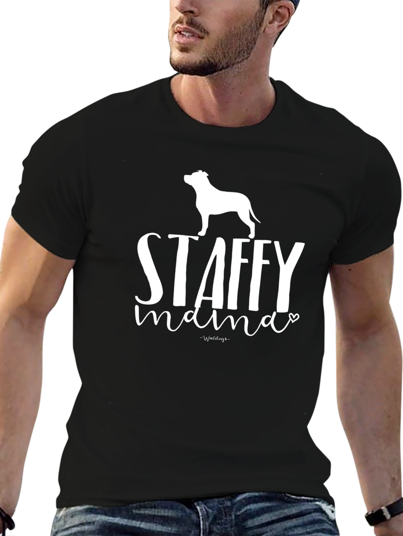 Staffy Mama Graphic T-Shirt - Dog Lover Tee