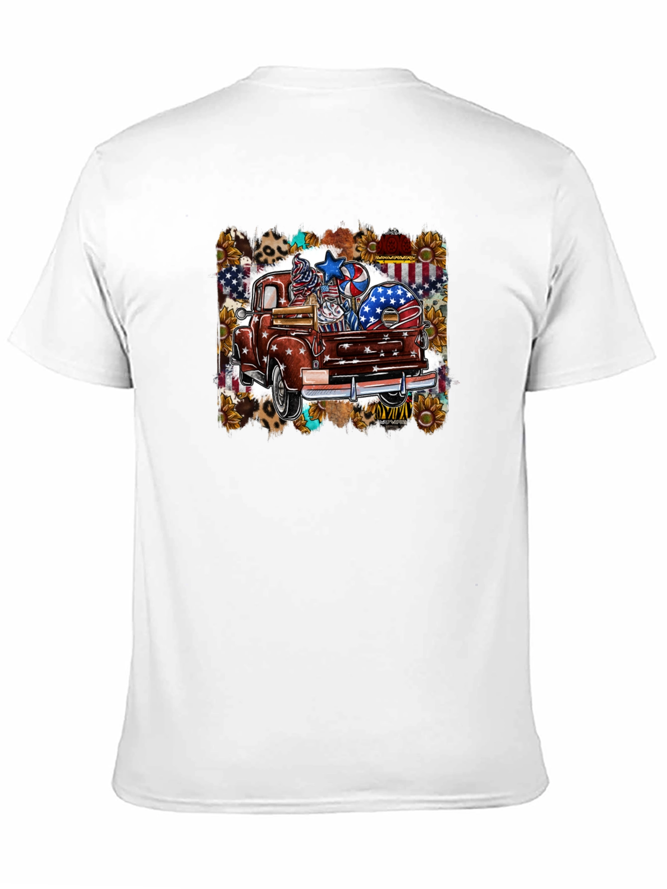 Patriotic Truck Graphic Tee - Mens Black T-Shirt