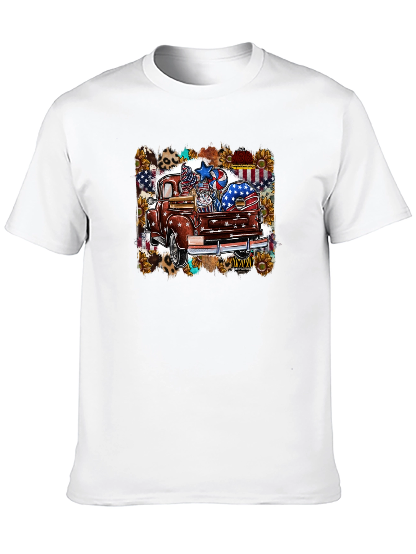 Patriotic Truck Graphic Tee - Mens Black T-Shirt