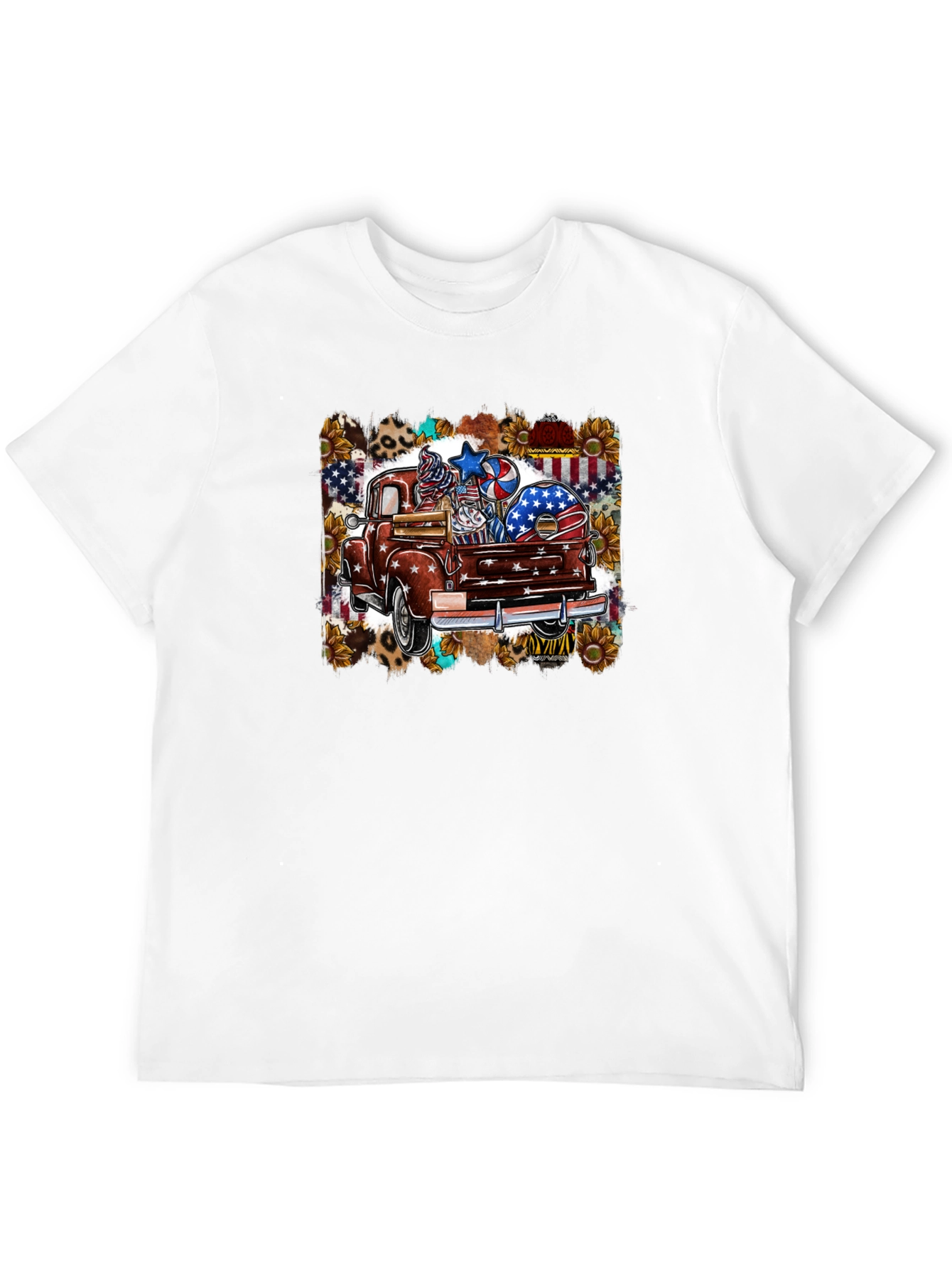 Patriotic Truck Graphic Tee - Mens Black T-Shirt