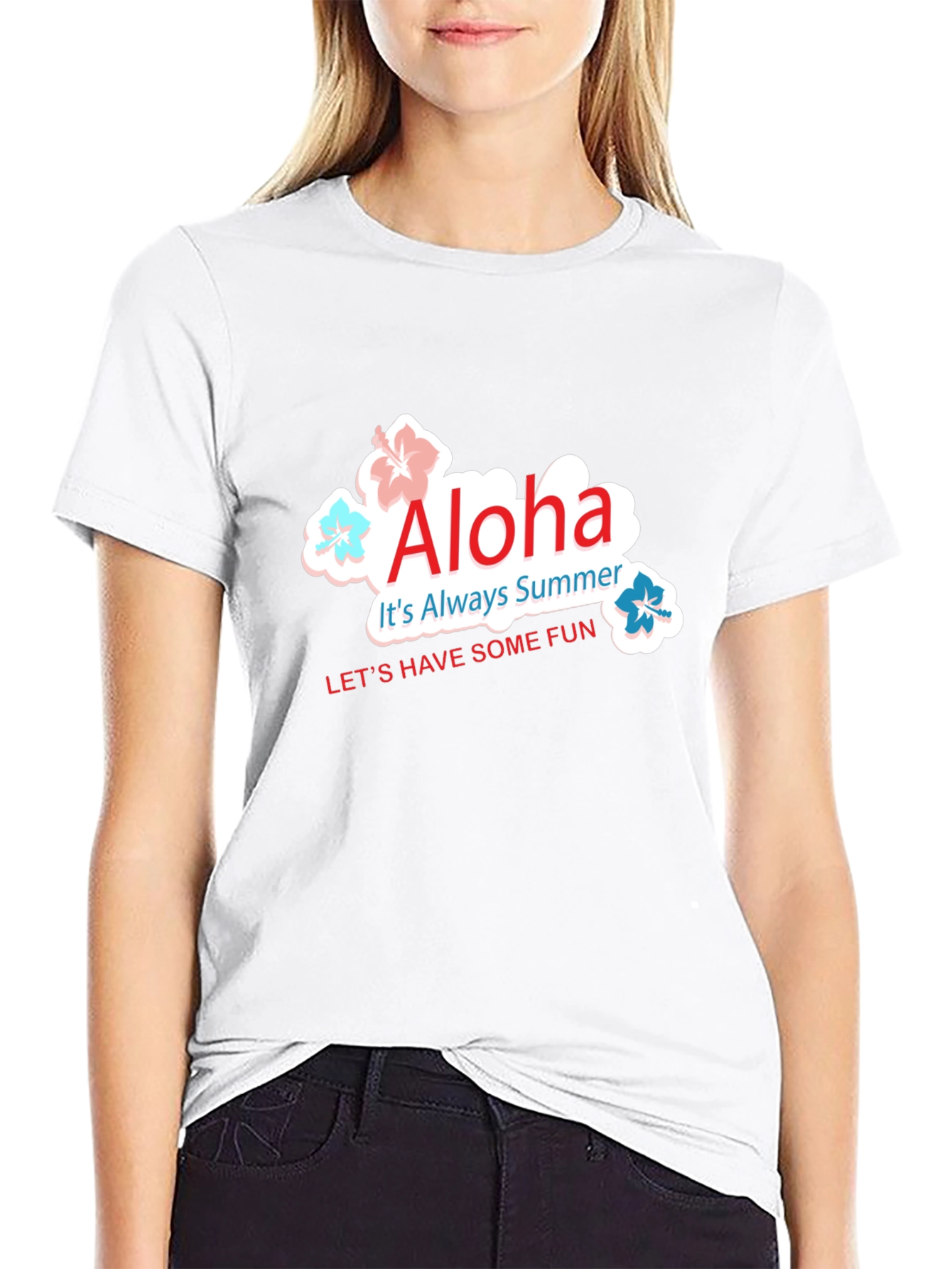 Aloha Summer Black T-Shirt