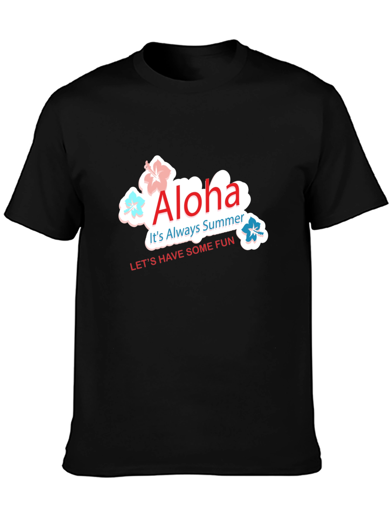 Aloha Summer Black T-Shirt