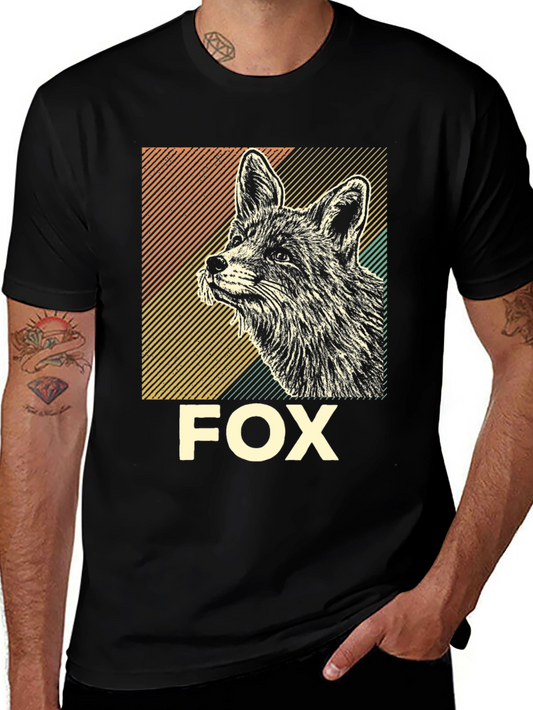 Fox Graphic T-Shirt - Vintage Animal Tee
