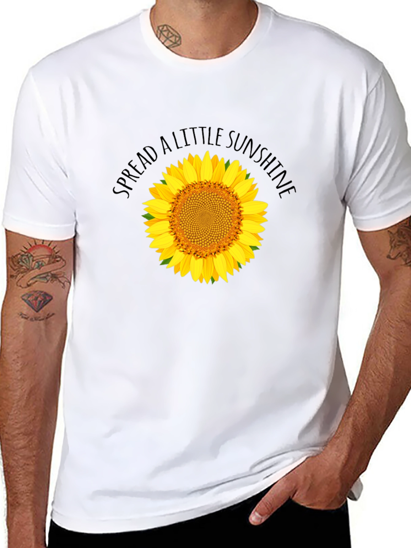 Spread Sunshine Black Sunflower Graphic T-Shirt