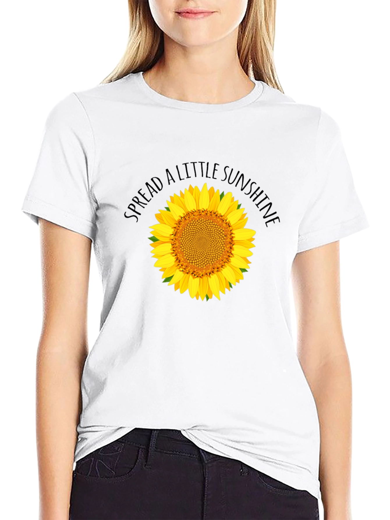 Spread Sunshine Black Sunflower Graphic T-Shirt