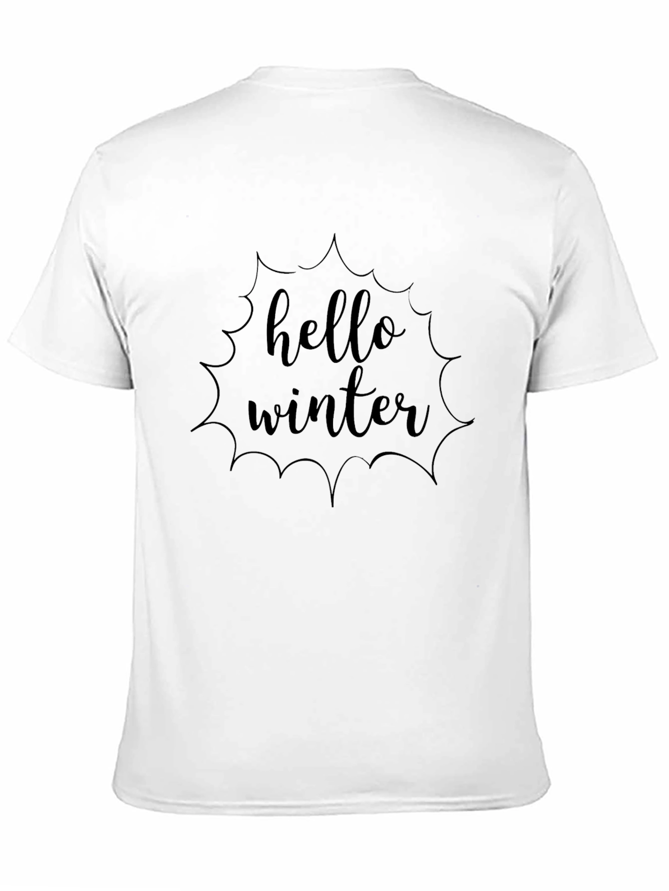 Hello Winter Black Graphic Tee - Mens Fashion